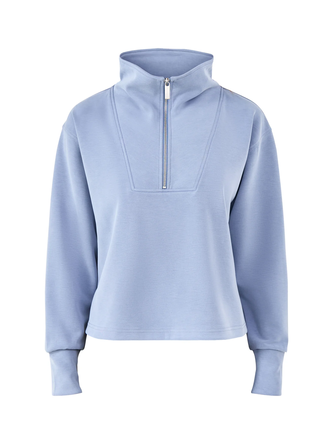 Sand Wash Half Zip Sweatshirt Blue
