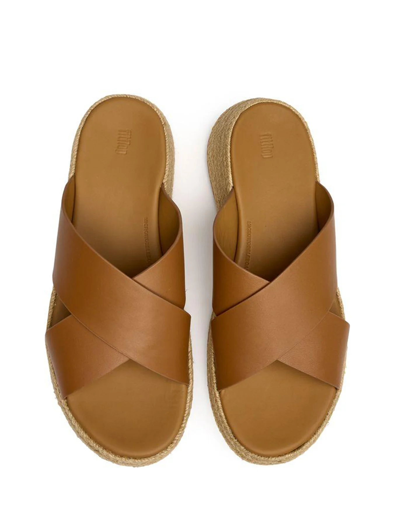 Espadrille Flatform Sandals Tan - Image 2