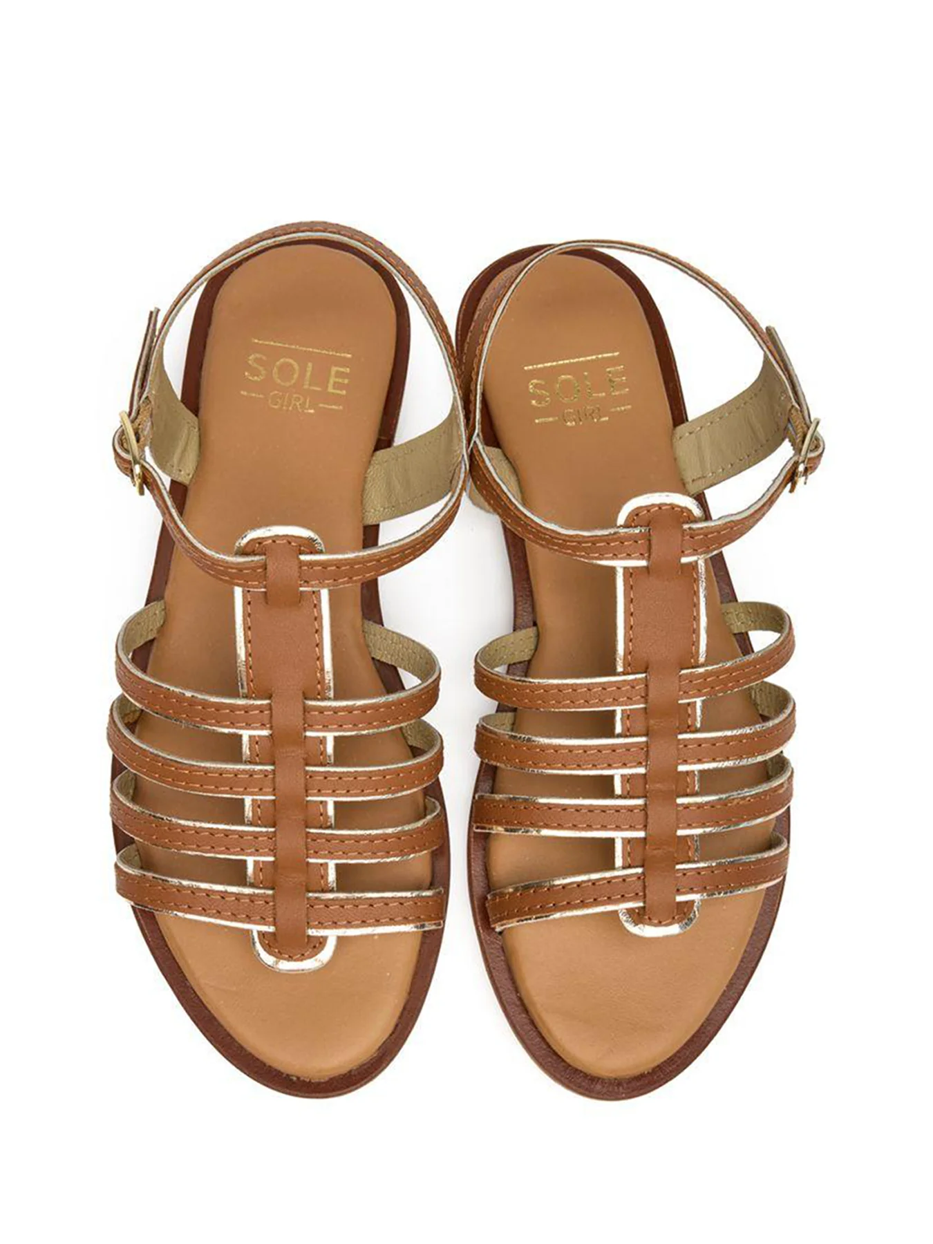 Demi Gladiator Sandals Tan Gold - Image 2