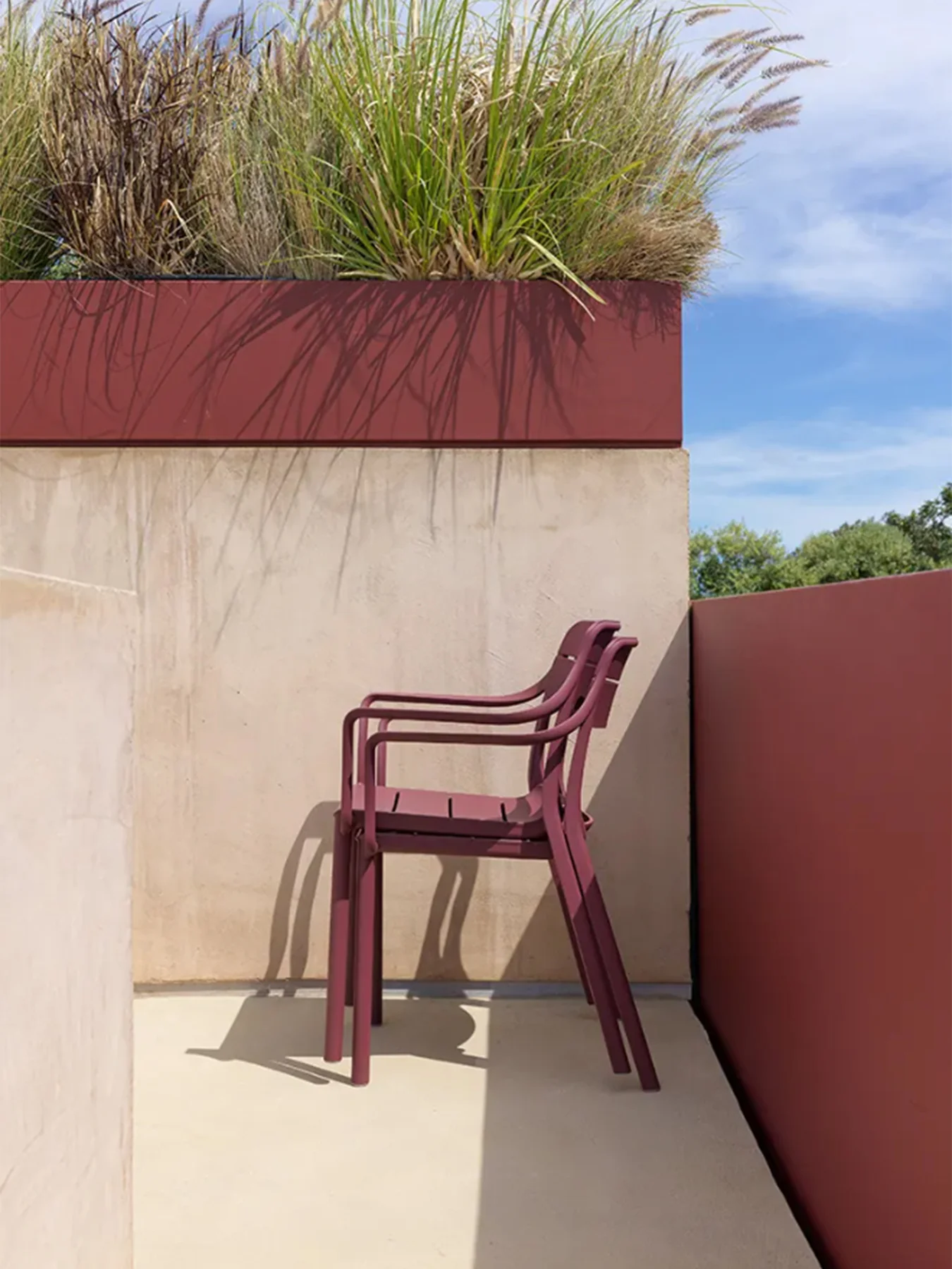 Tevere 147 Tortora Extending Table & 6 Cassia Borgogna Armchairs - Image 3