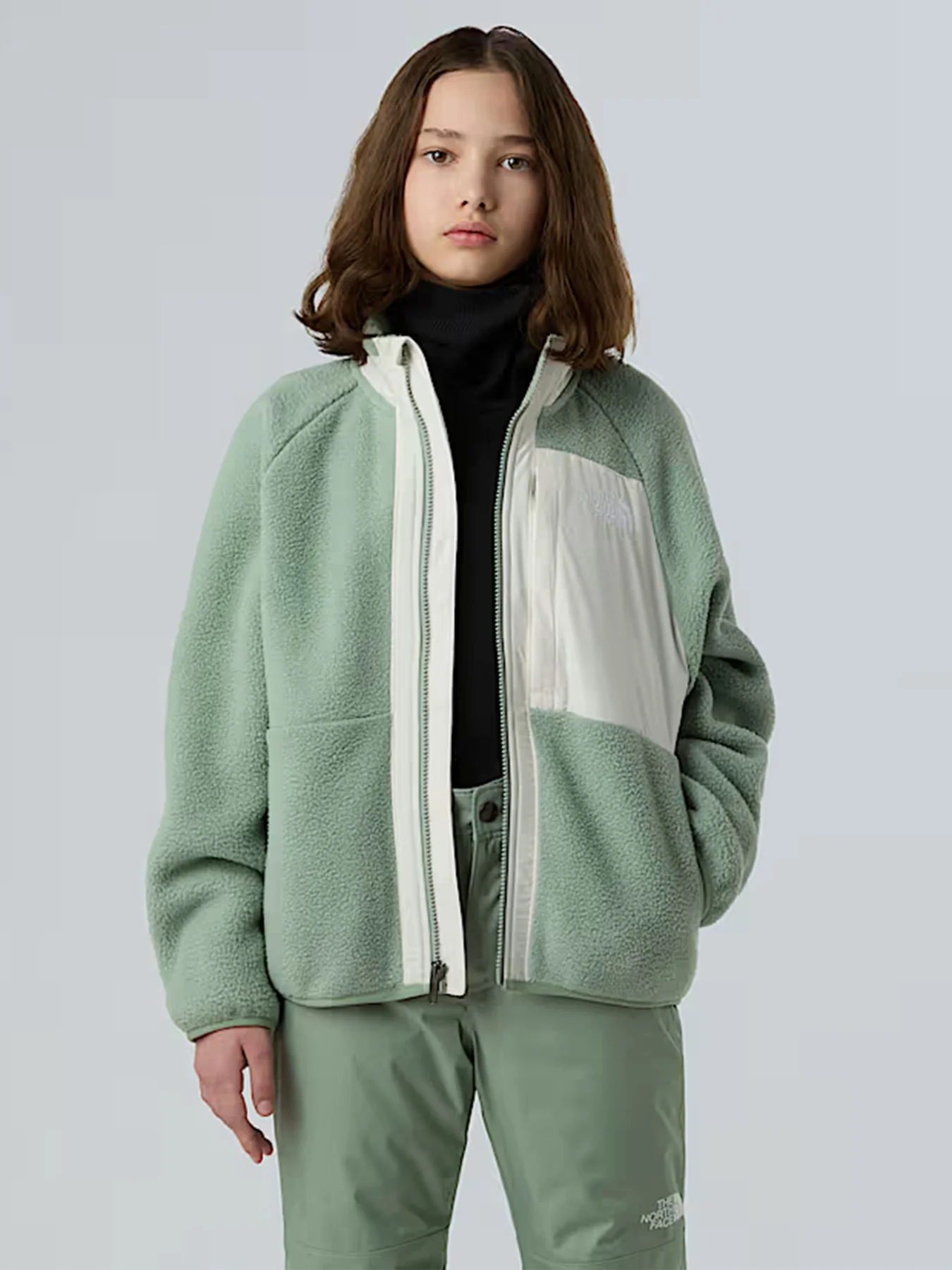 Kids’ Yumiori Full Zip Fleece Jacket White - Image 2