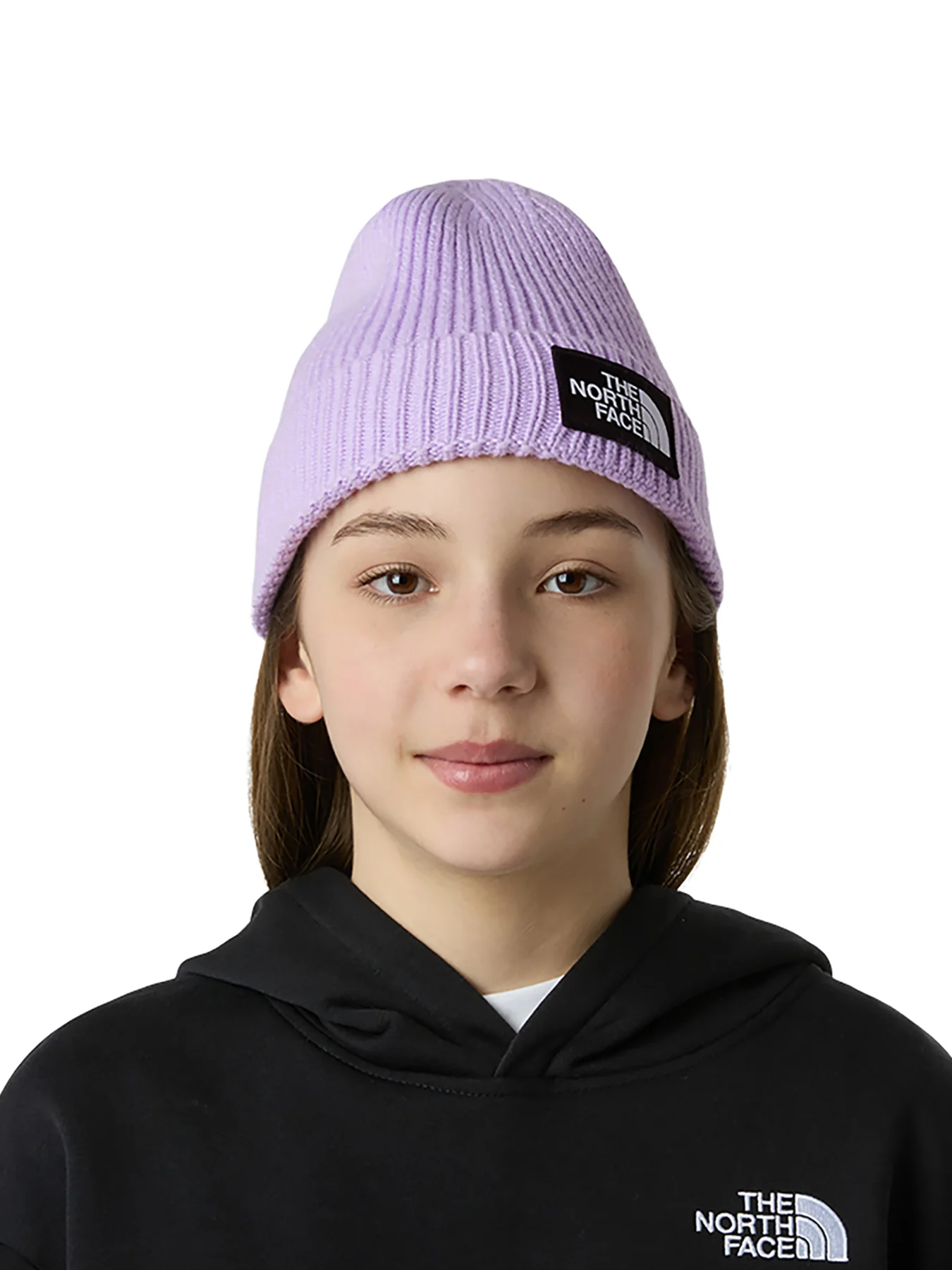Knitted Beanie Logo Hat Lilac - Image 2