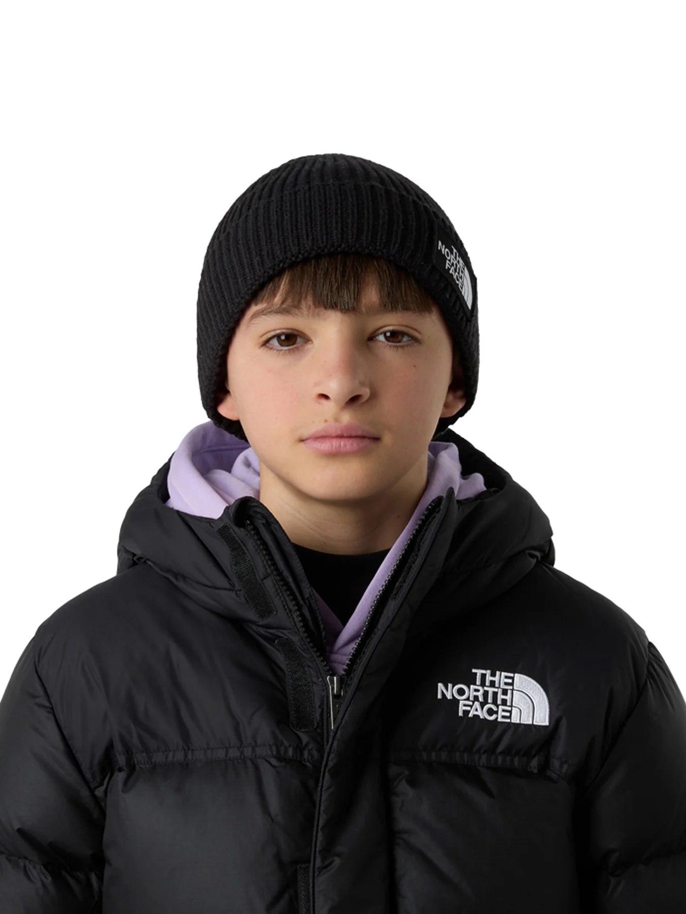 Knitted Beanie Logo Hat Black - Image 2