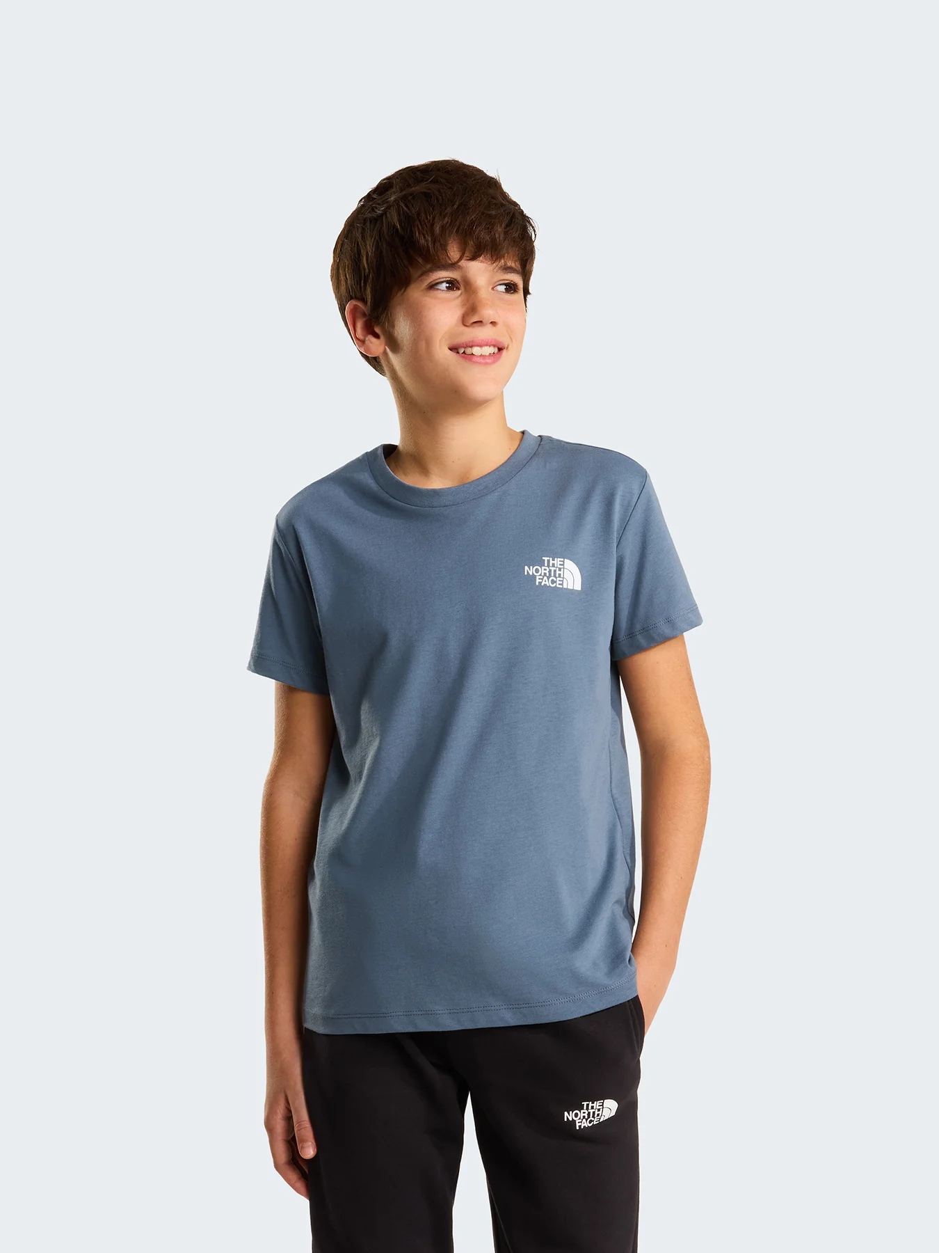 Kids' Box Logo T-Shirt Grey - Image 3