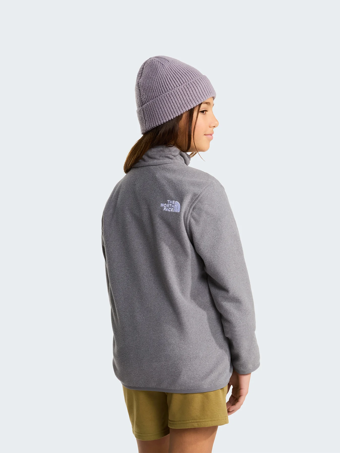 Kids' Glacier Quarter Zip Fleece Grey - Image 5