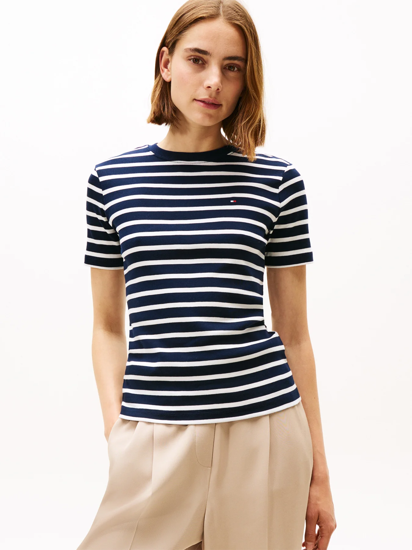 Crew Neck Slim Fit T-Shirt Cotton - Image 3
