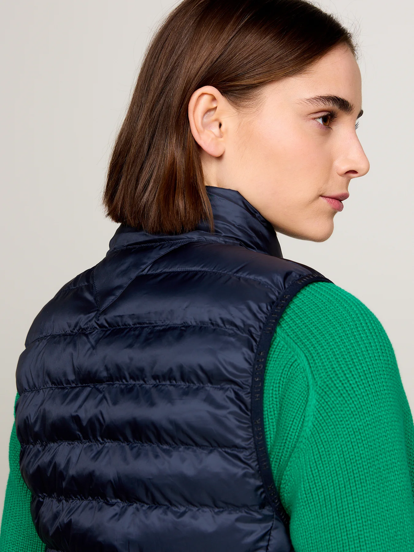 Quilted Down Vest Blue - Image 5