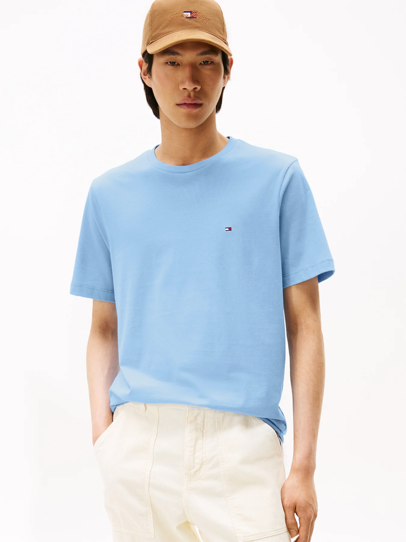 Flag Embroidery Crew Neck T-Shirt - Image 4