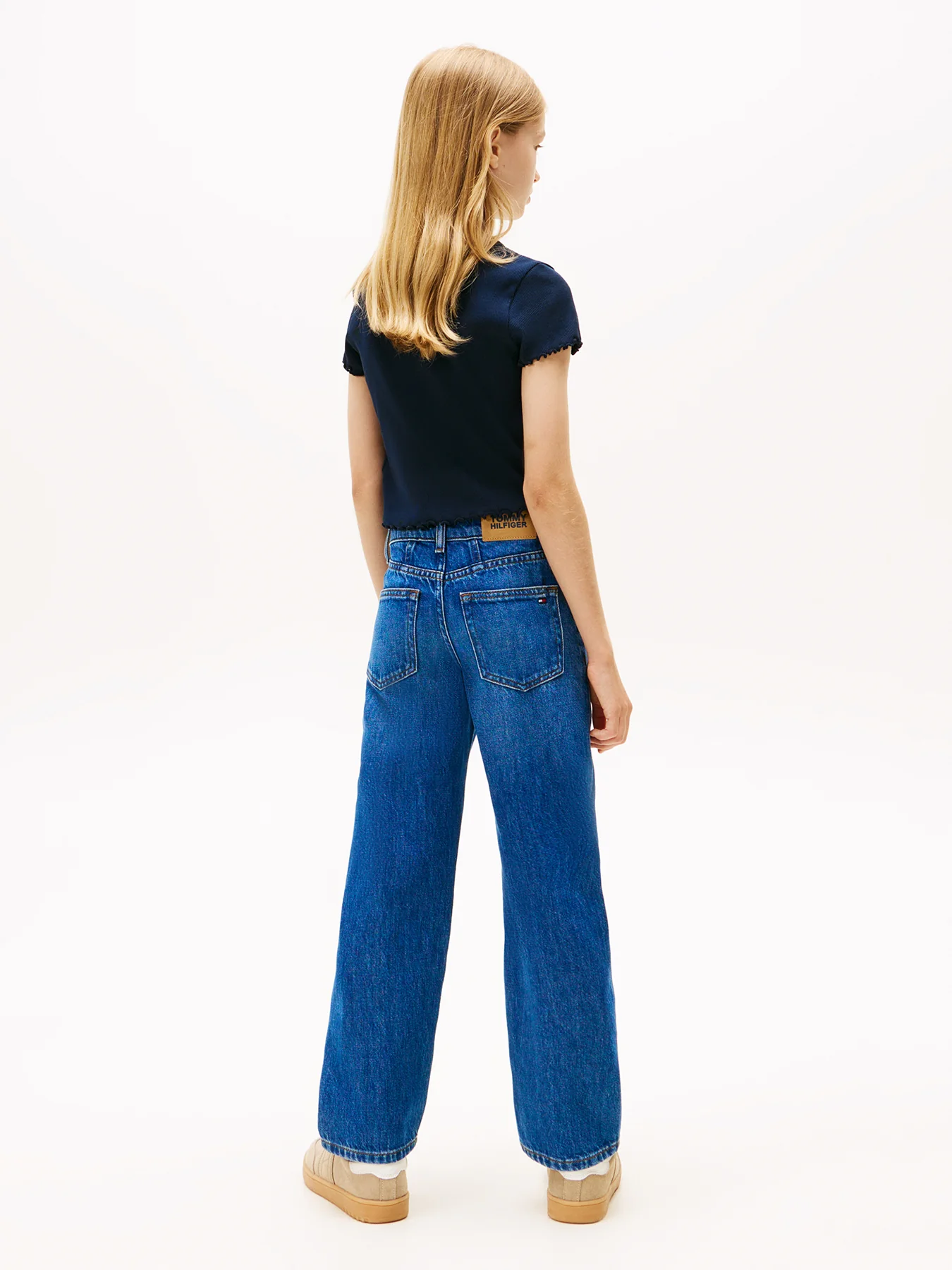 Kids’ Logo Embroidery Girlfriend Jeans - Image 3