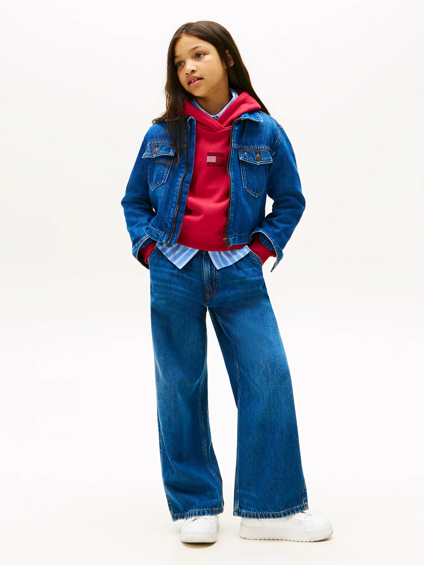 Kids’ Mabel High Rise Wide Leg Jeans - Image 4
