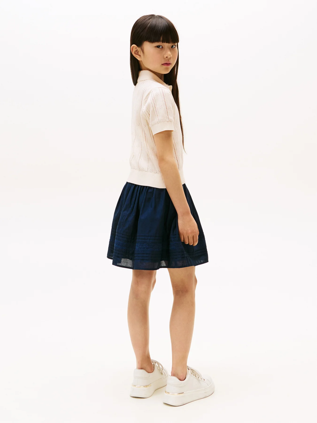 Pointelle Relaxed Polo Shirt - Image 3