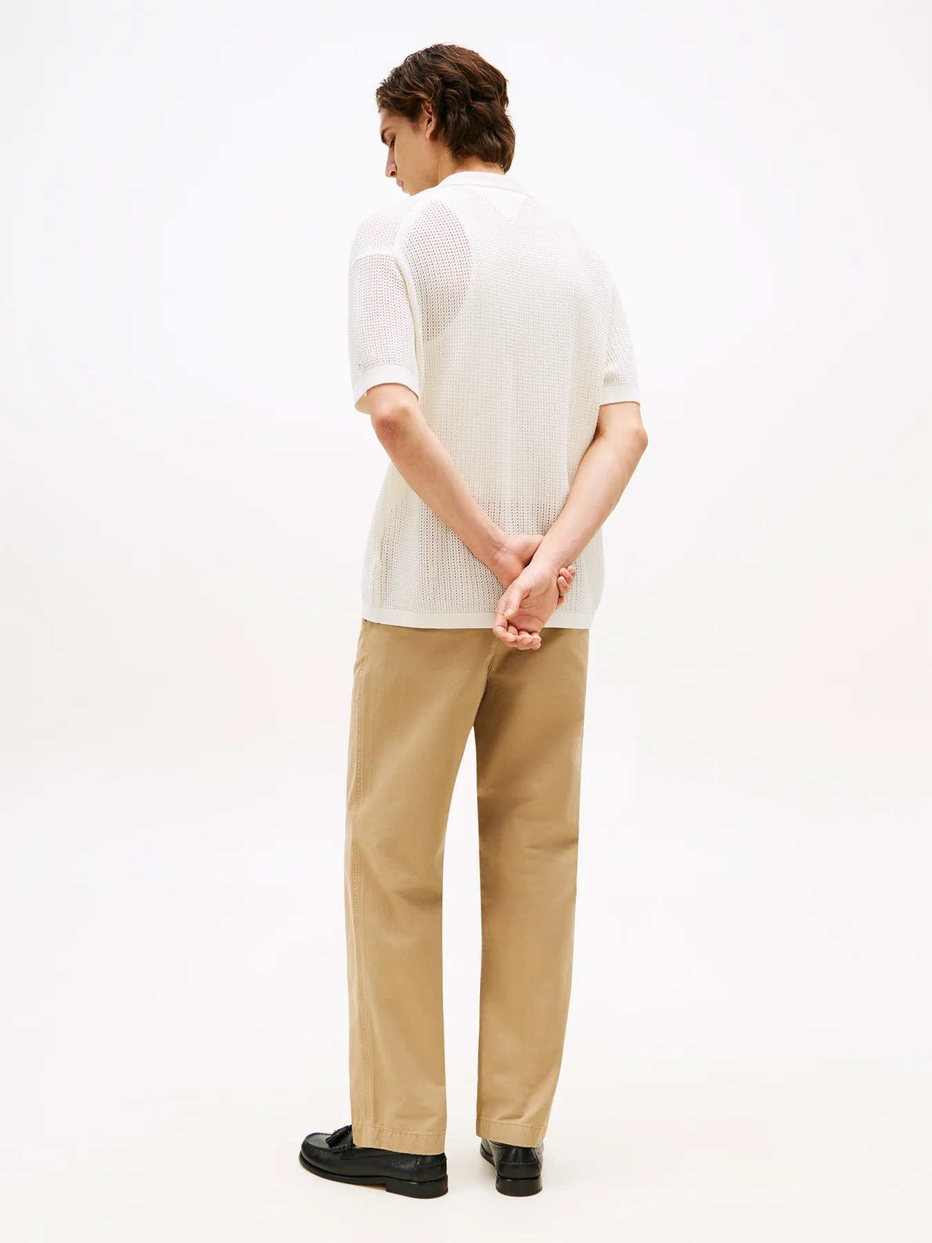Relaxed Fit Open Knit Short Sleeve Shirt - Image 3