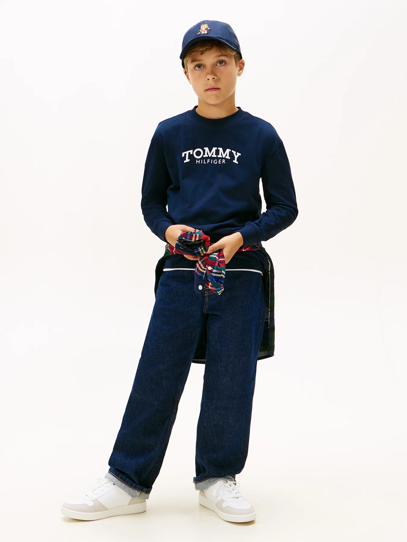 Kids’ Logo Print Long Sleeve T-Shirt Blue - Image 4