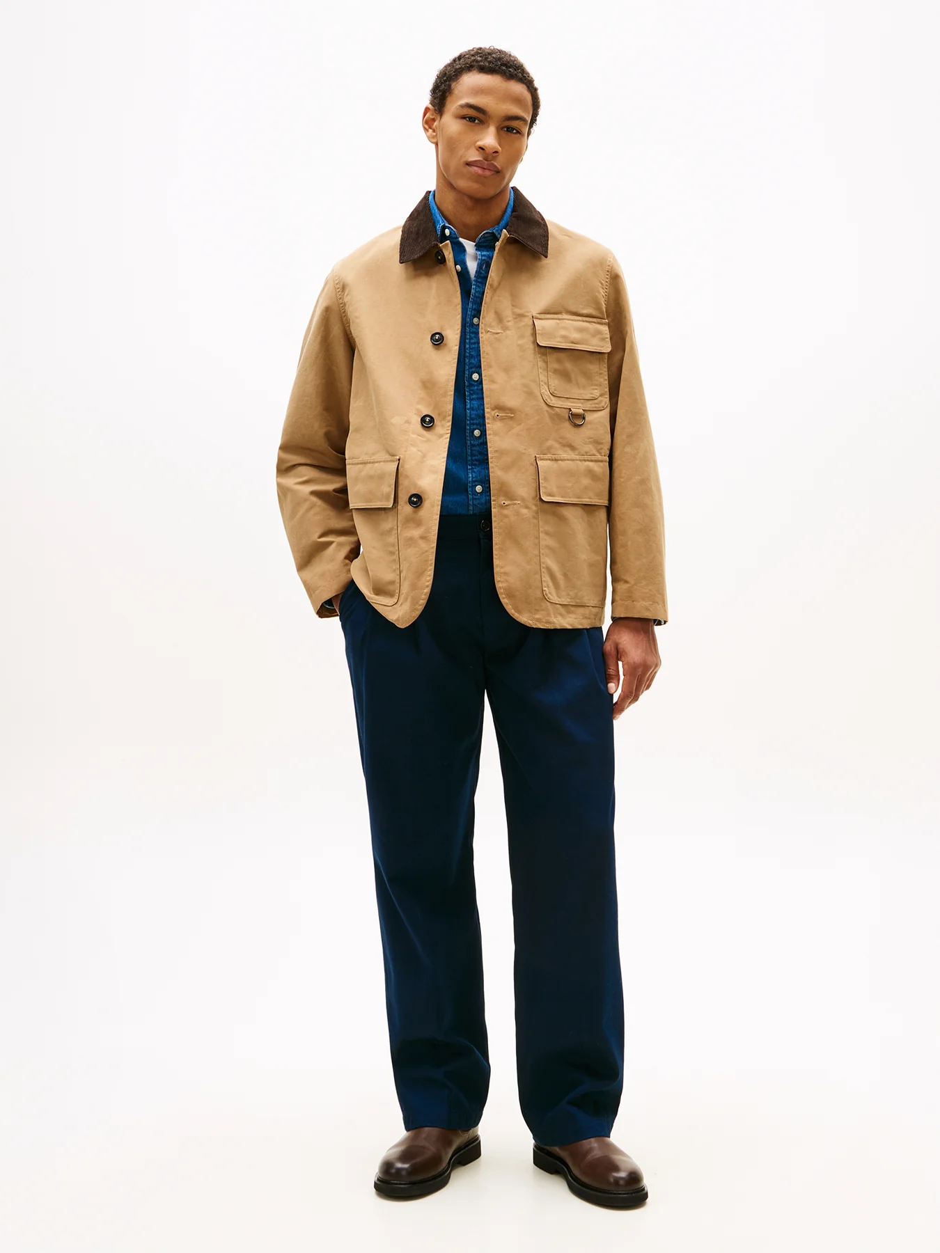 Waxed Barn Jacket Neutral - Image 2