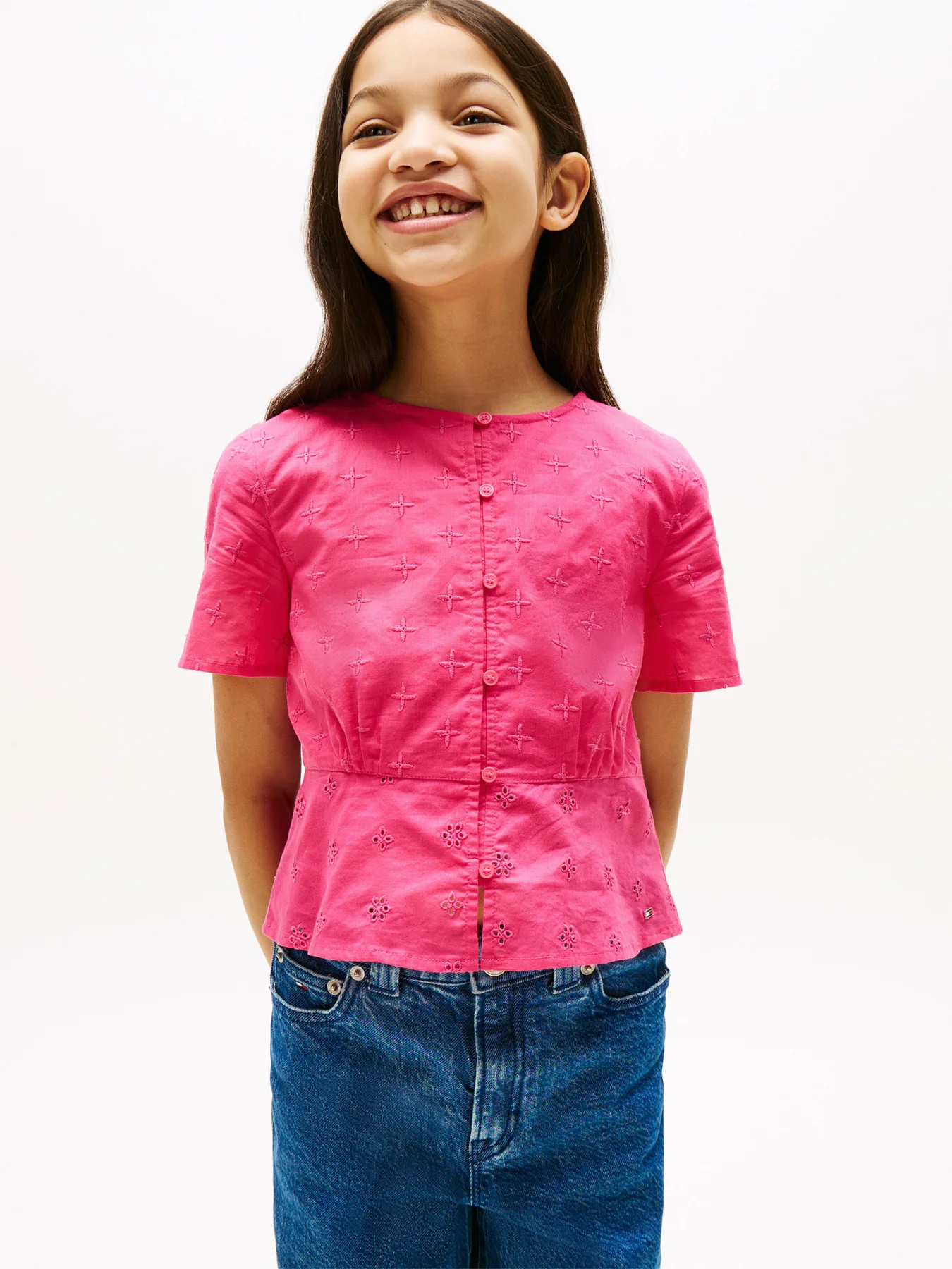 Broderie Anglaise Short Sleeve Blouse - Image 2