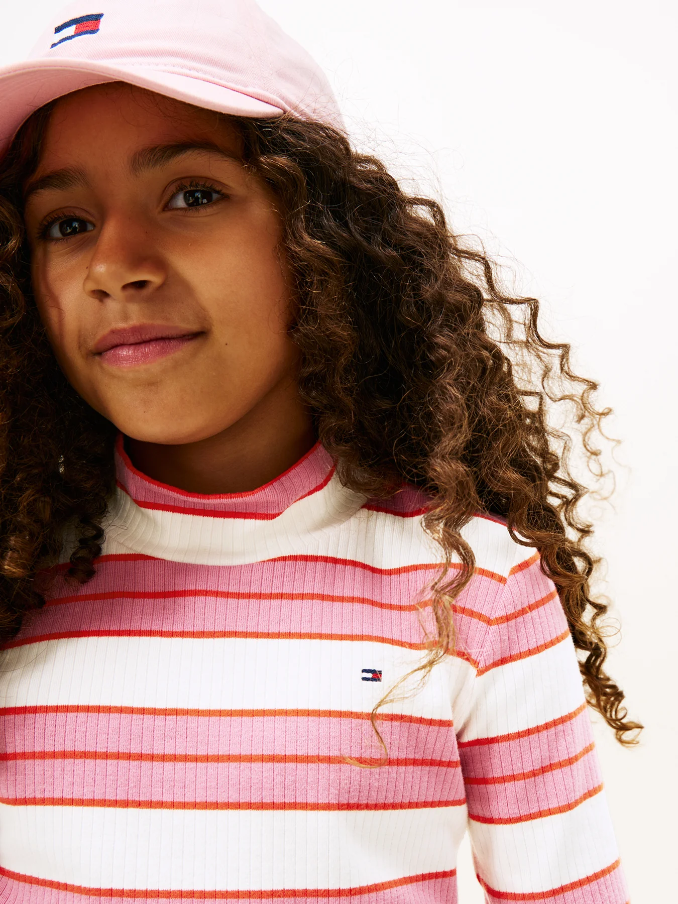 Pink Ribbed Slim Mock Neck Top - Image 4