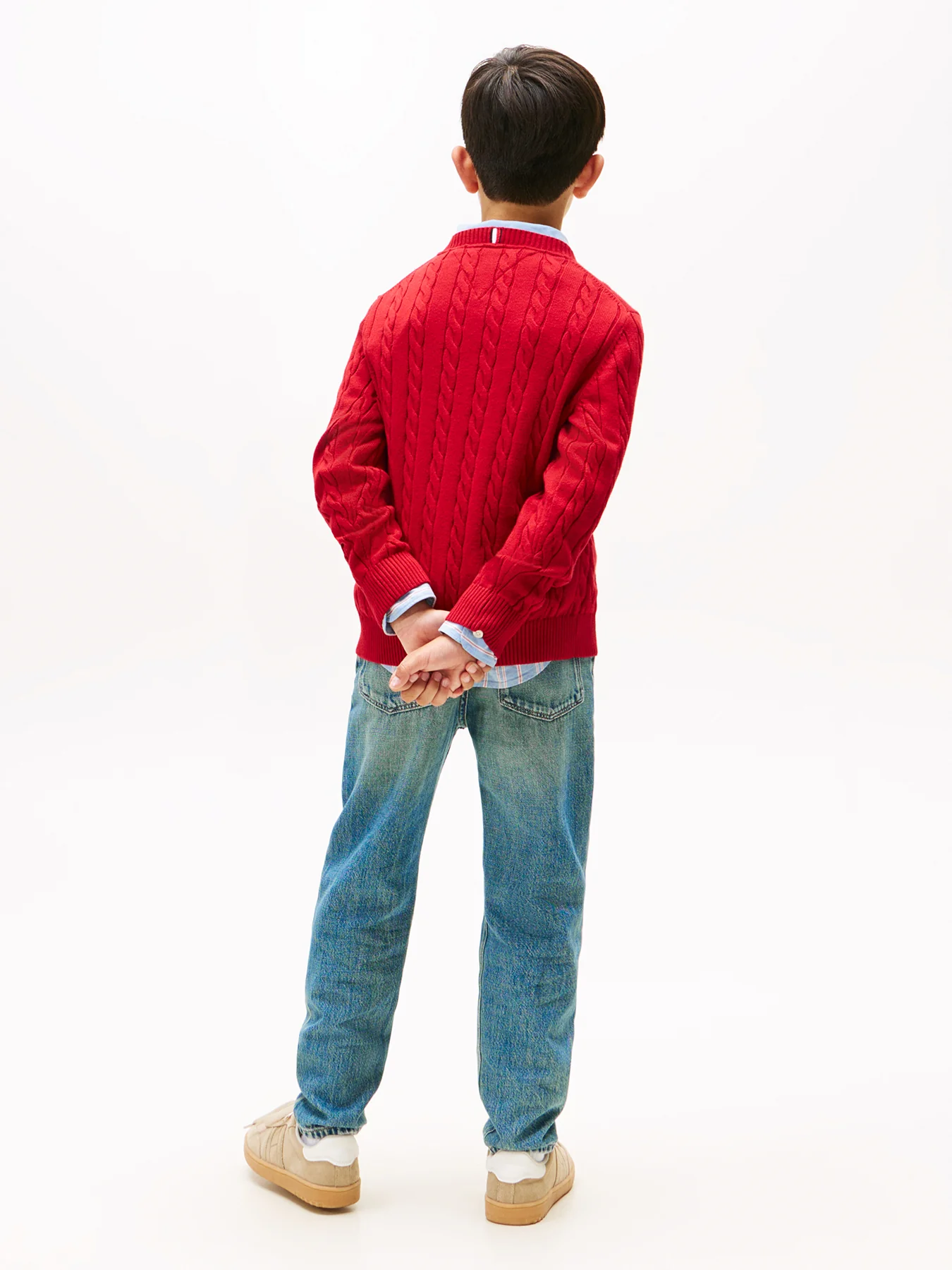 Cable Knit Crew Neck Jumper - Image 3