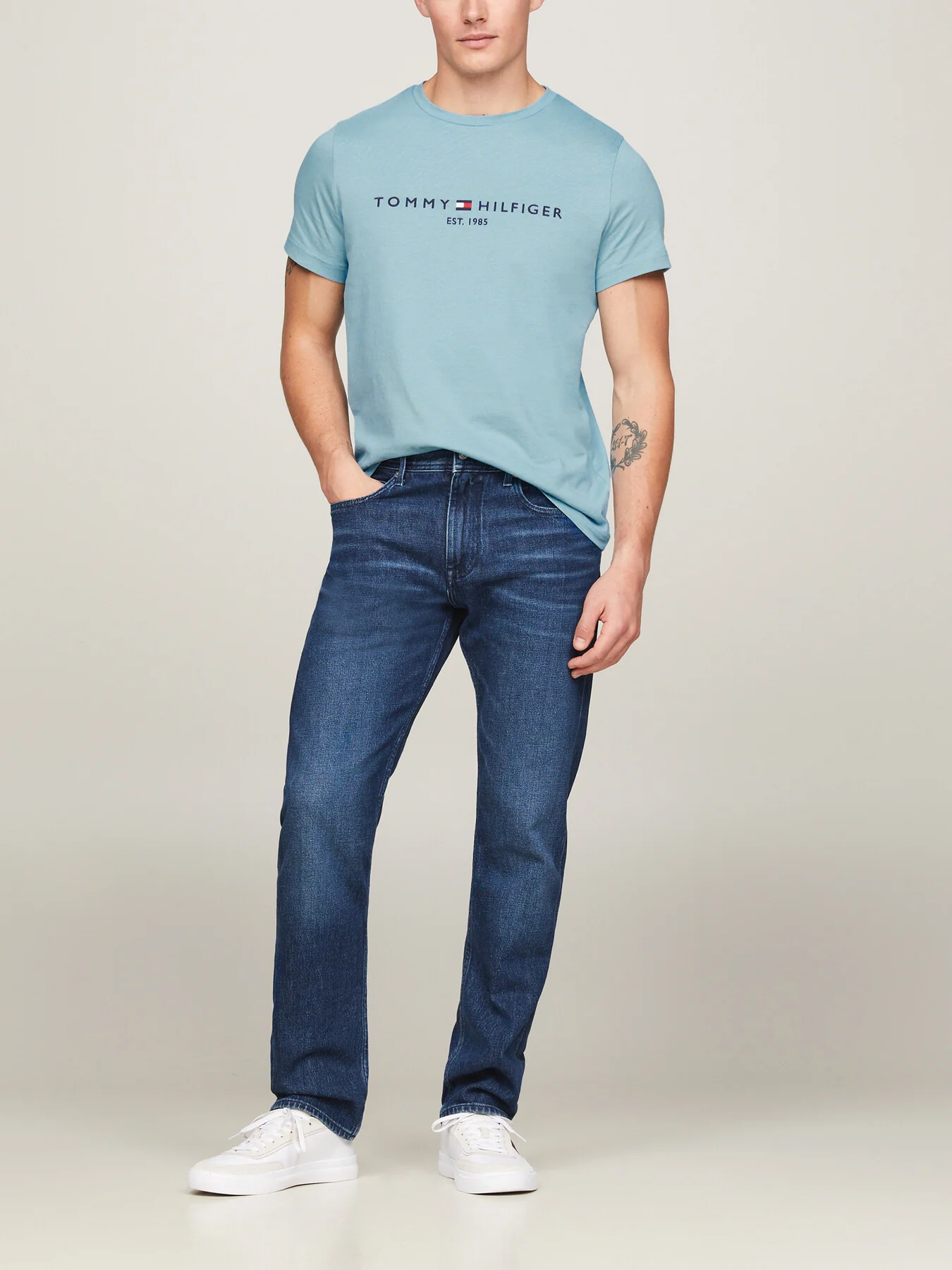 Logo Embroidery Slim Fit T-Shirt - Image 5