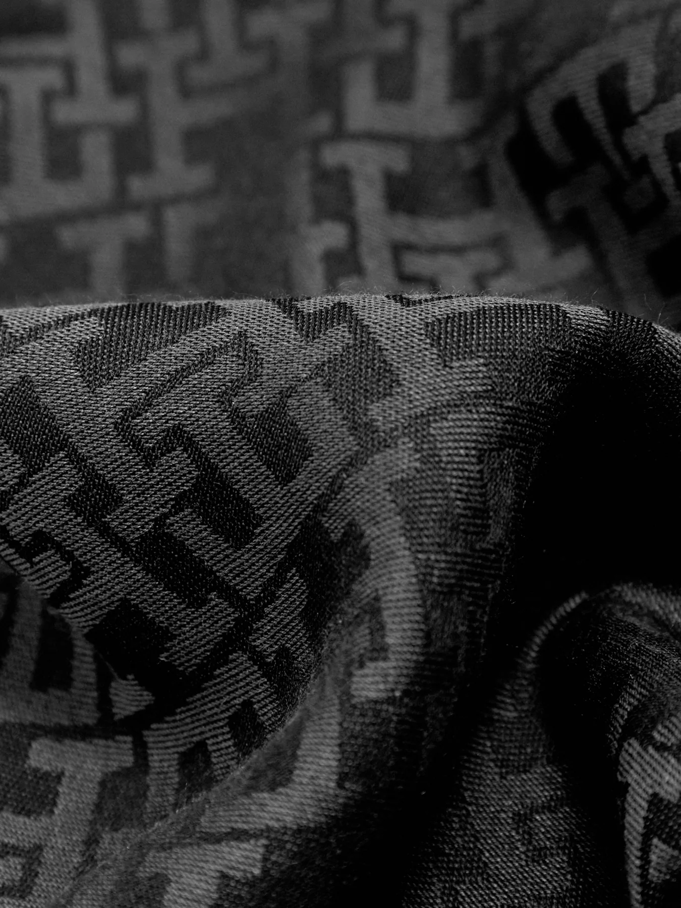Monogram Scarf Black - Image 3