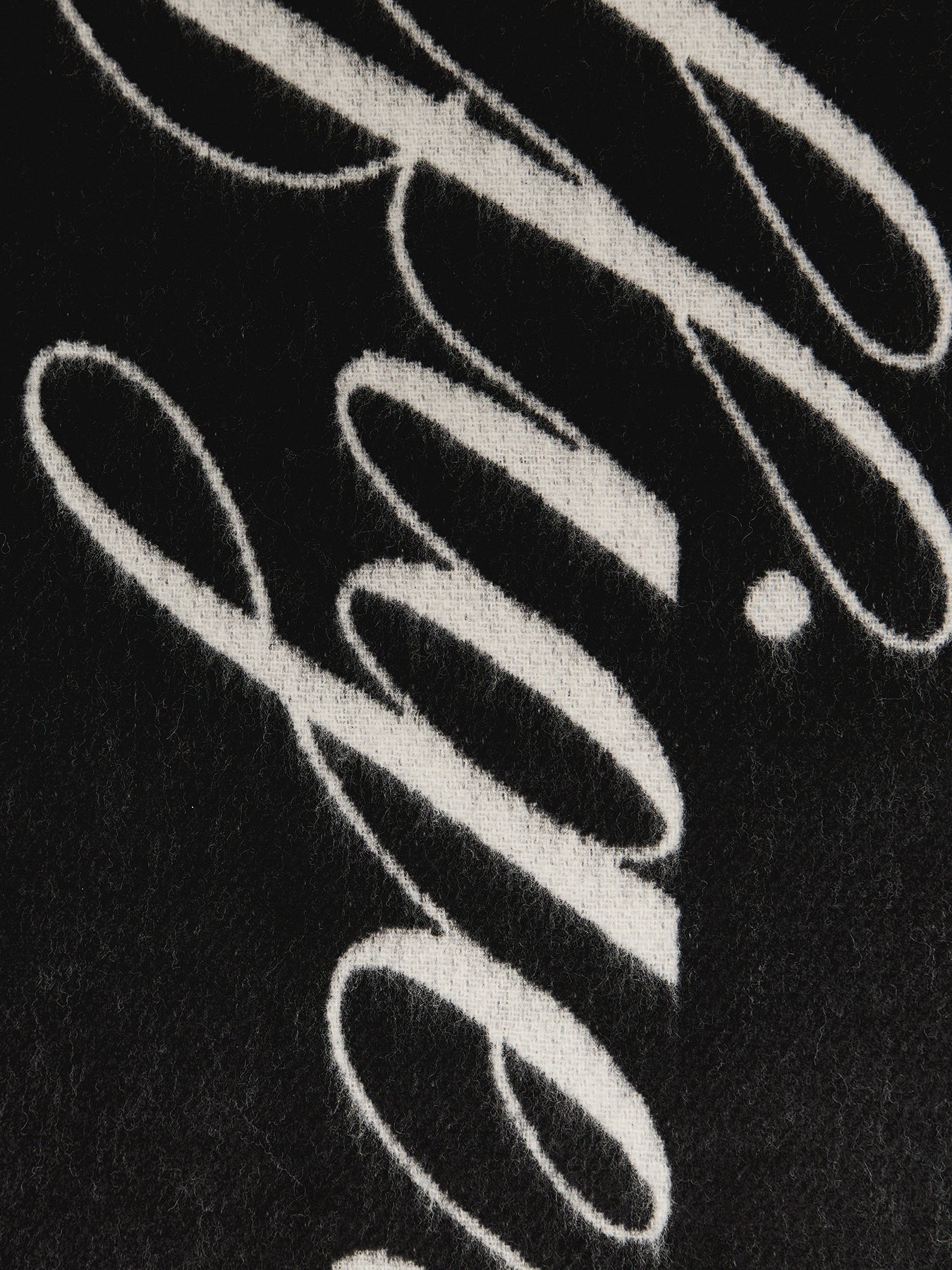 Script Logo Soft Knit Scarf Black - Image 3