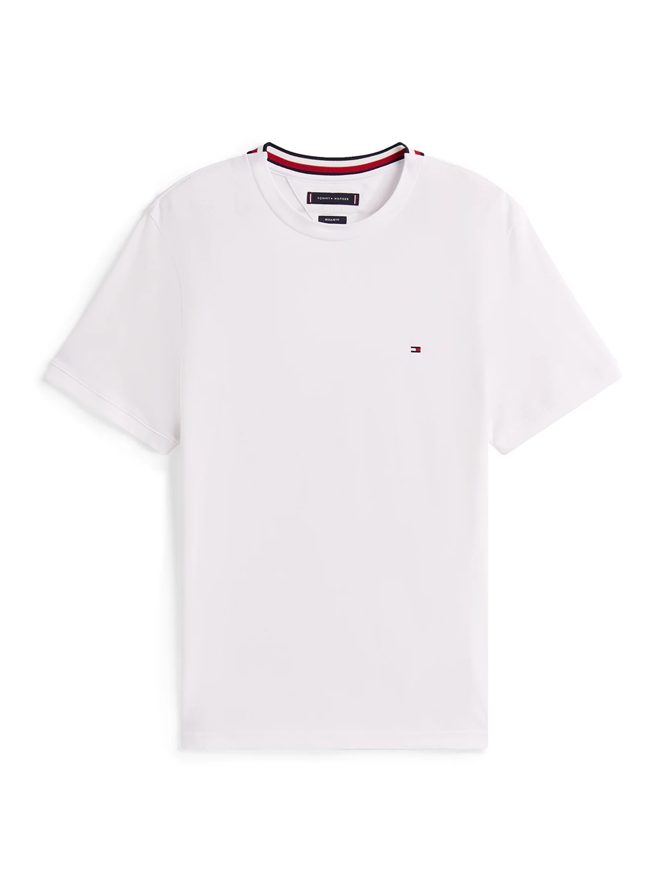 Crew Neck Piqué T-Shirt White