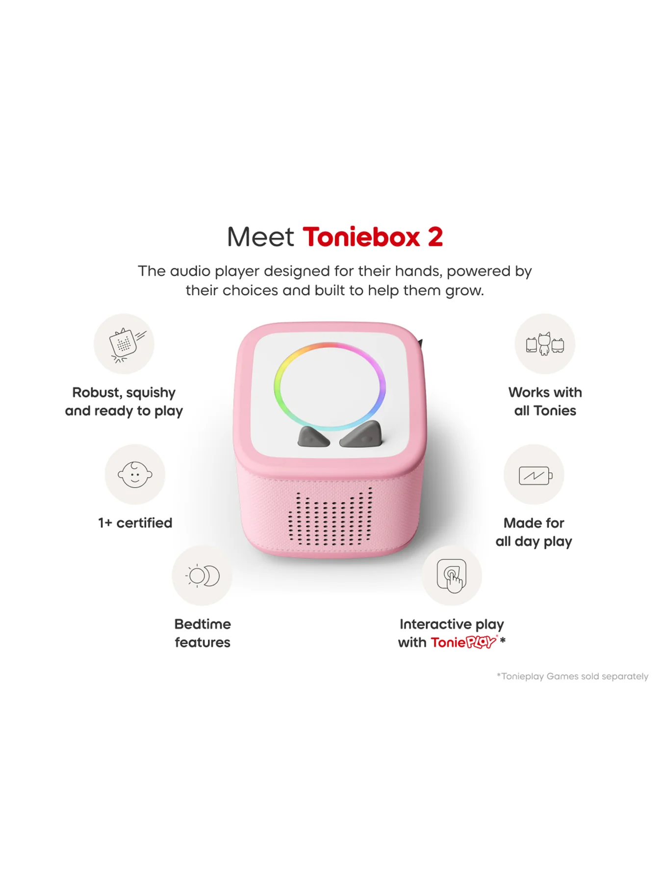 Toniebox 2 Set Pink & Tonieplay Game Bundle - Image 3