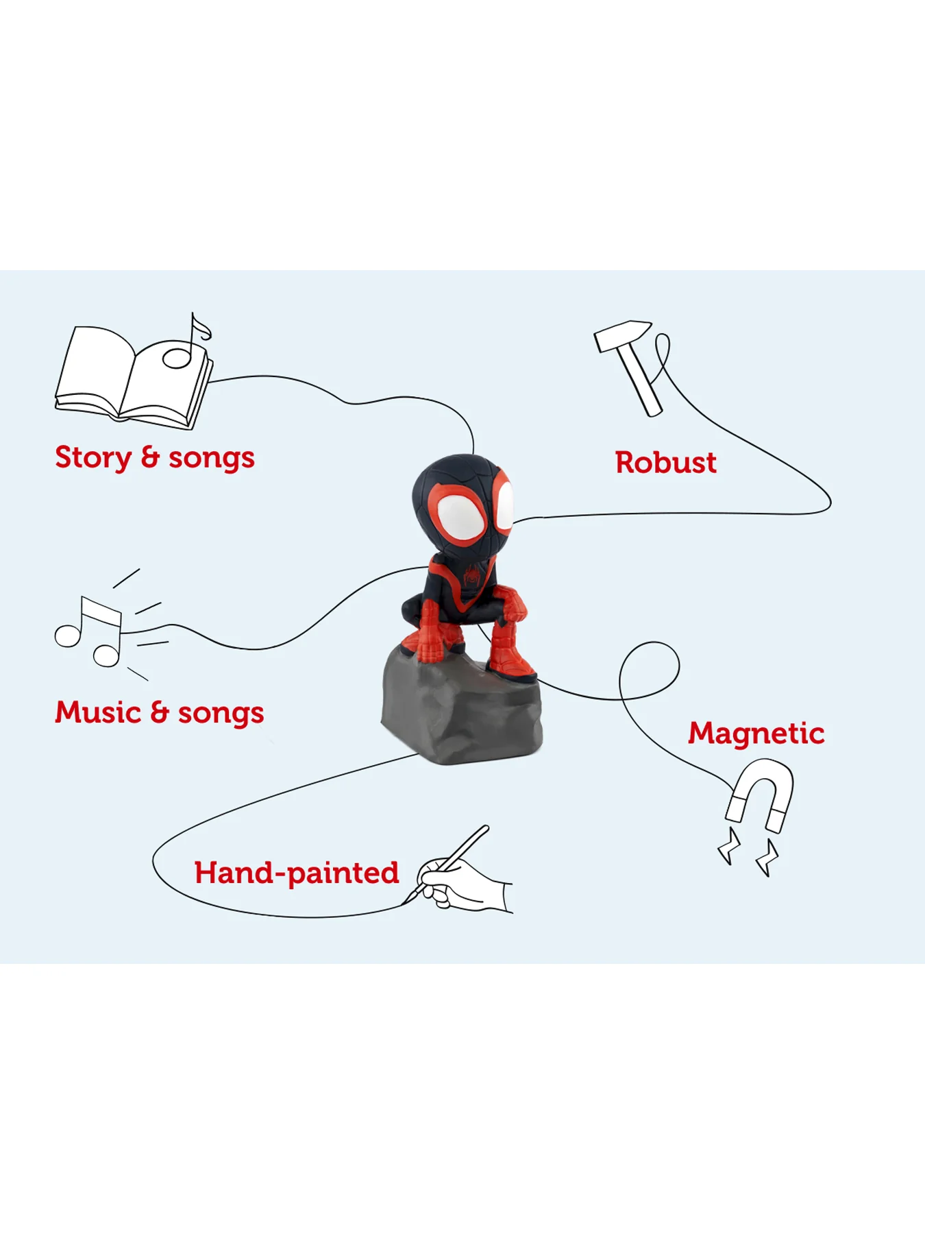 Spidey & Friends Miles Morales Tonie Audio Character Black - Image 3
