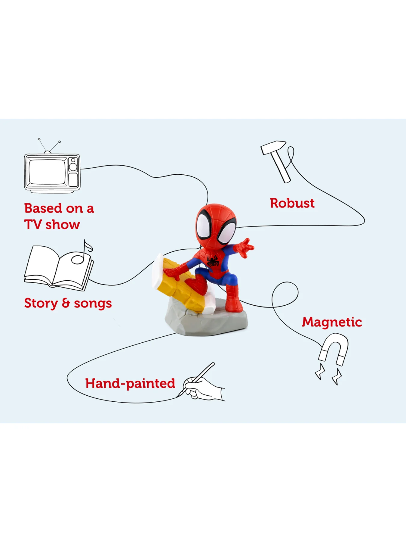 Spidey & Friends Spiderman Tonie Audio Character Red - Image 2