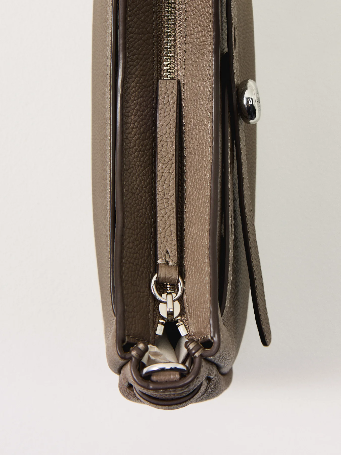Romy Zip Top Crossbody Beige - Image 5