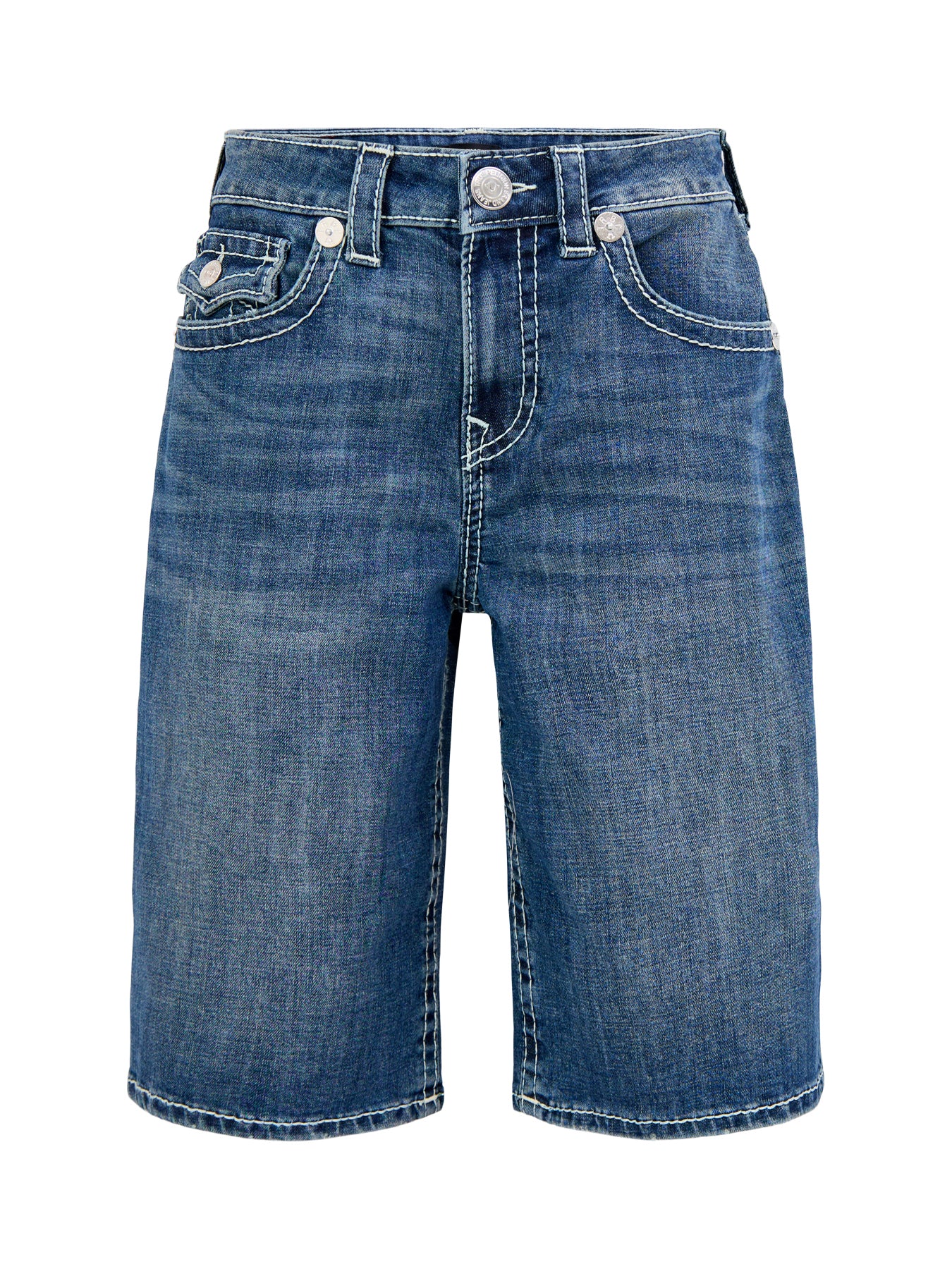 Baggy Denim Jort Big T Flap