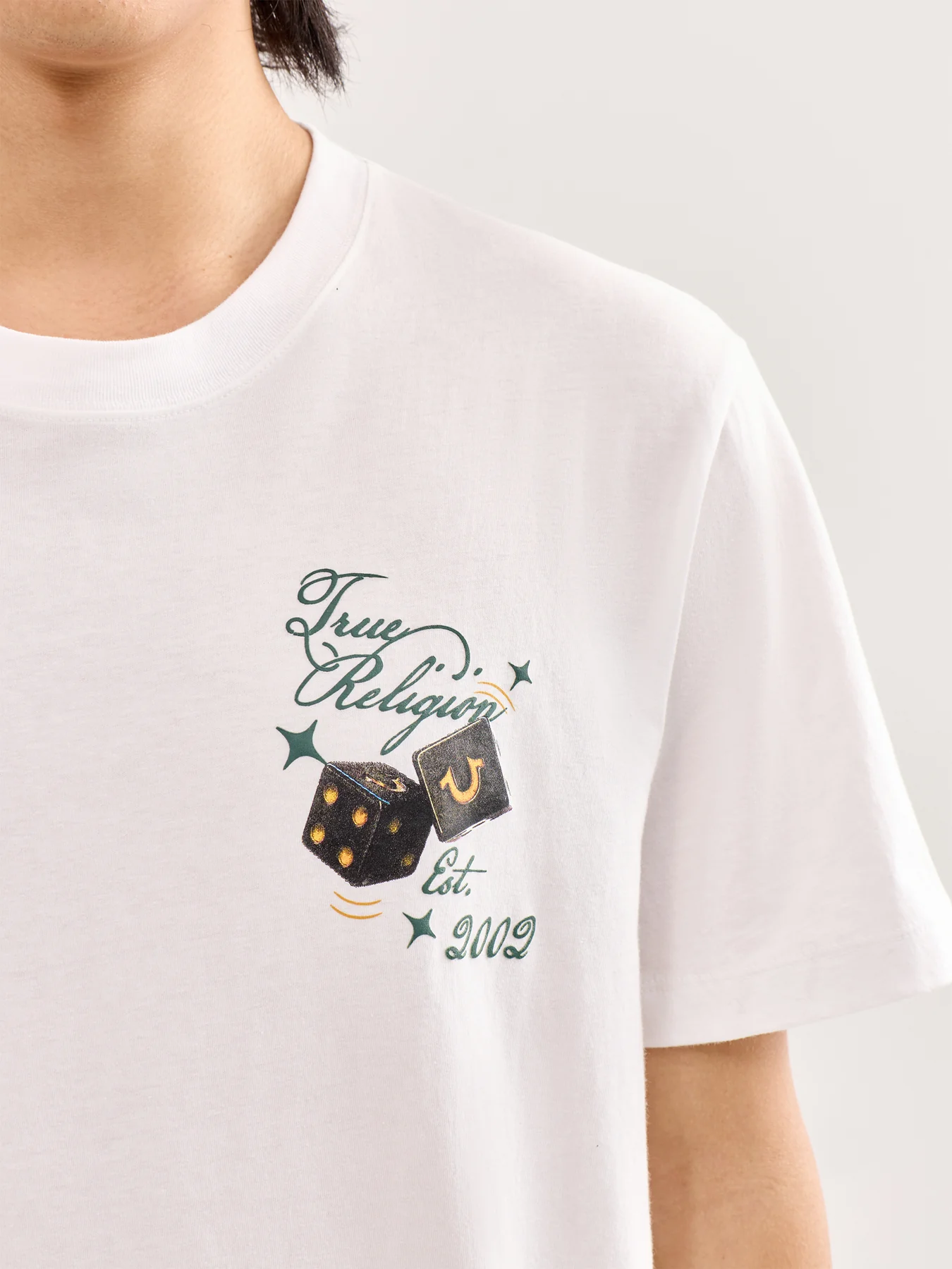 Dice Graphic T-Shirt White - Image 3