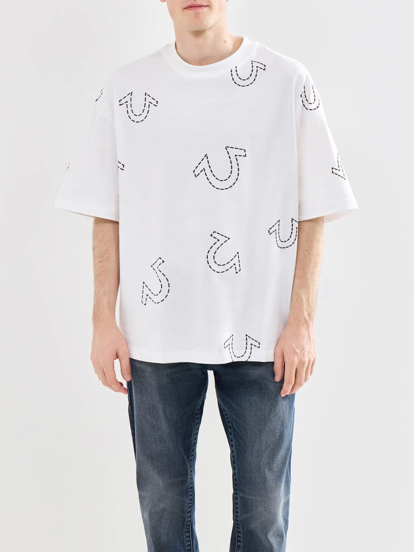 Oversized Graphic T-Shirt White - Image 5