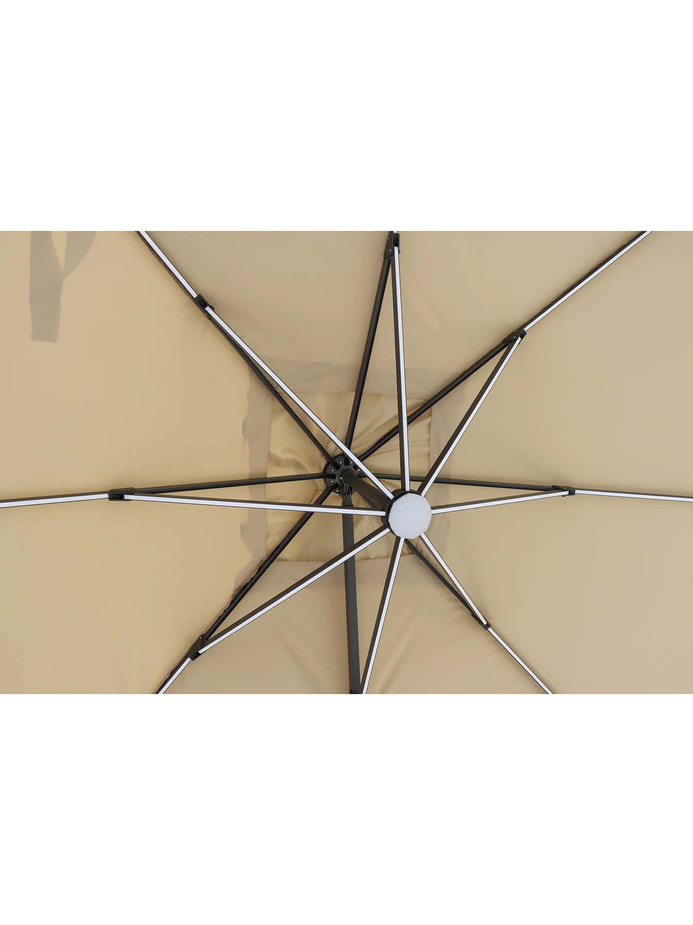 Truro 3M Sand Square Parasol with Granite Base - Image 2