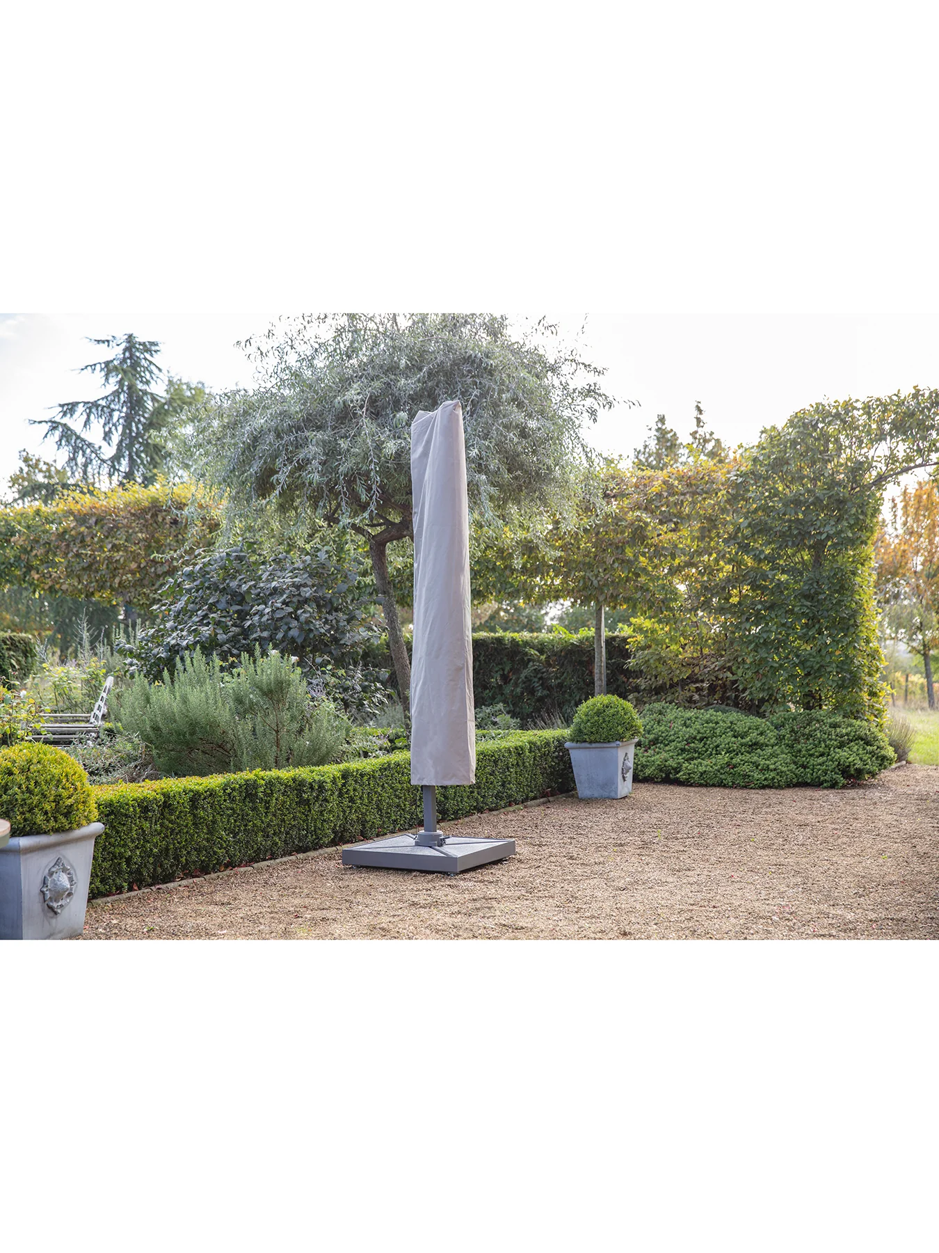Truro 3M Sand Square Parasol with Granite Base - Image 4