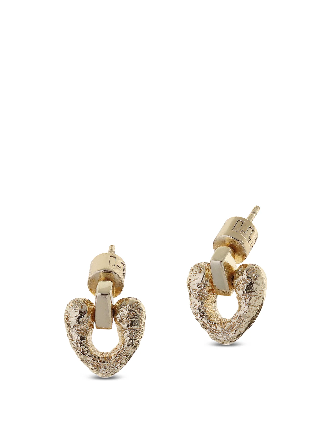 Amity Heart Drop Earrings Gold - Image 3