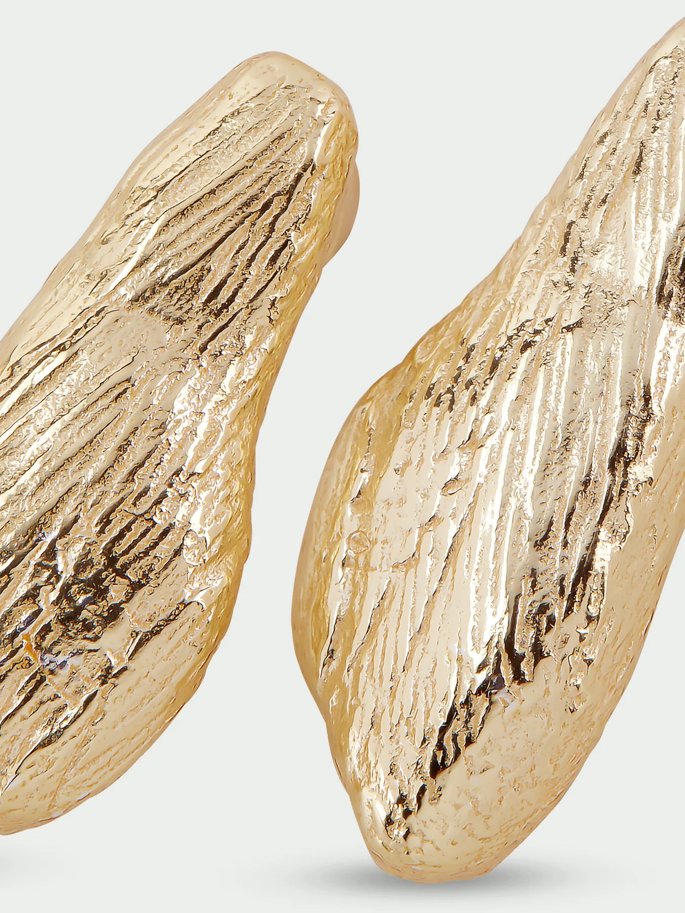 Ashen Gold Plated Stud Earrings - Image 4