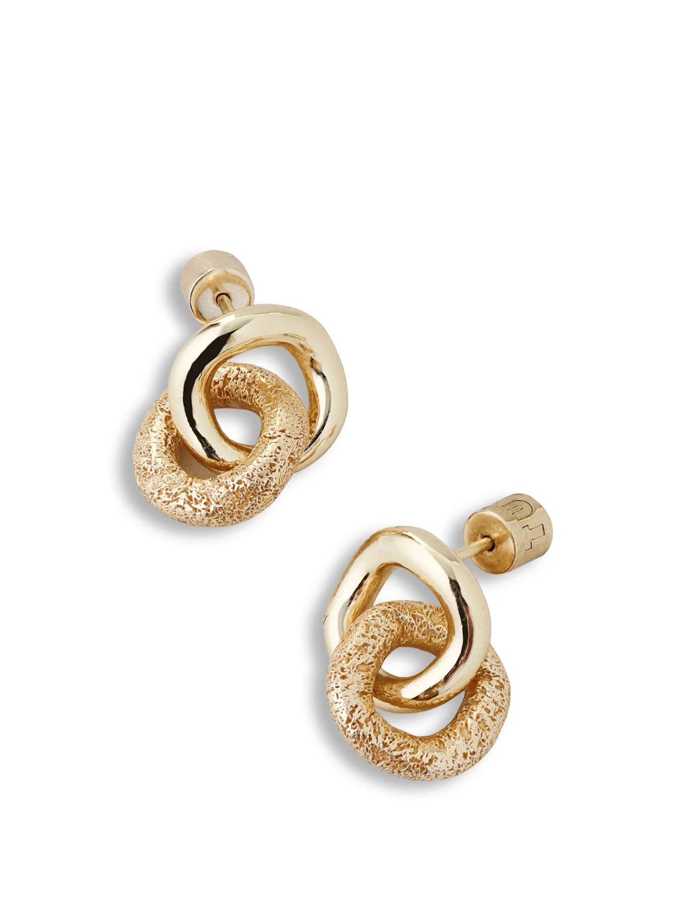 Bind Drop Earrings Gold - Image 3