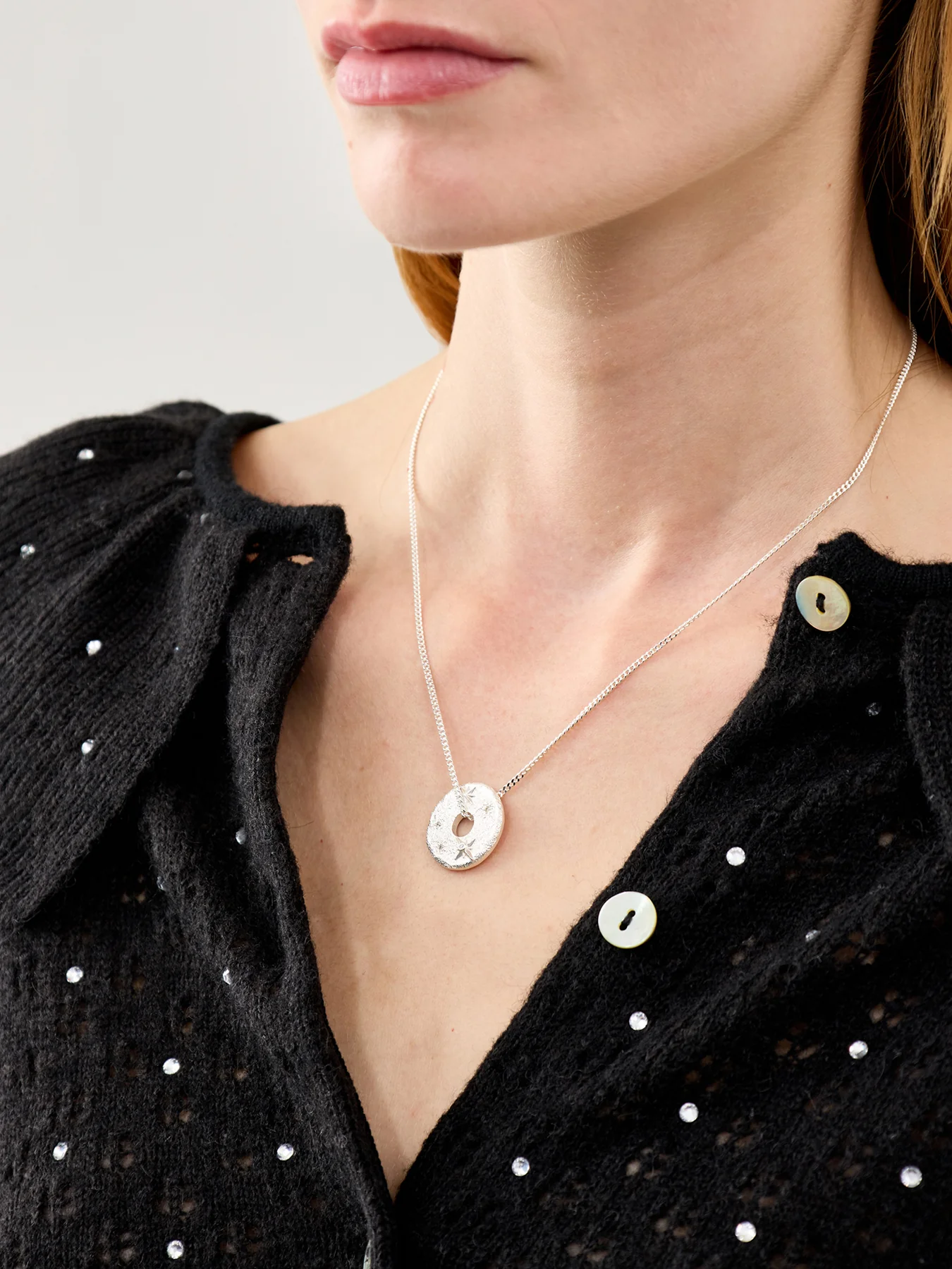 Celestial Pendant Necklace Silver - Image 2