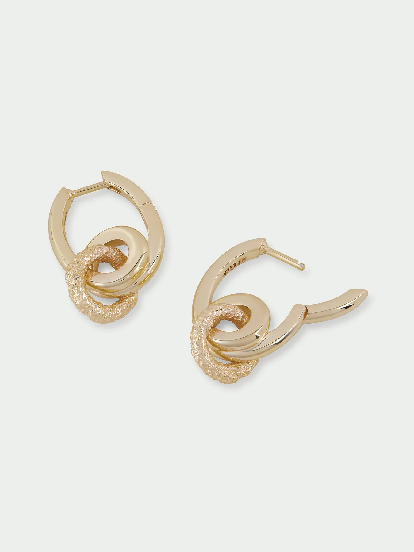Connection Gold Plated Drop Earrings - Image 3