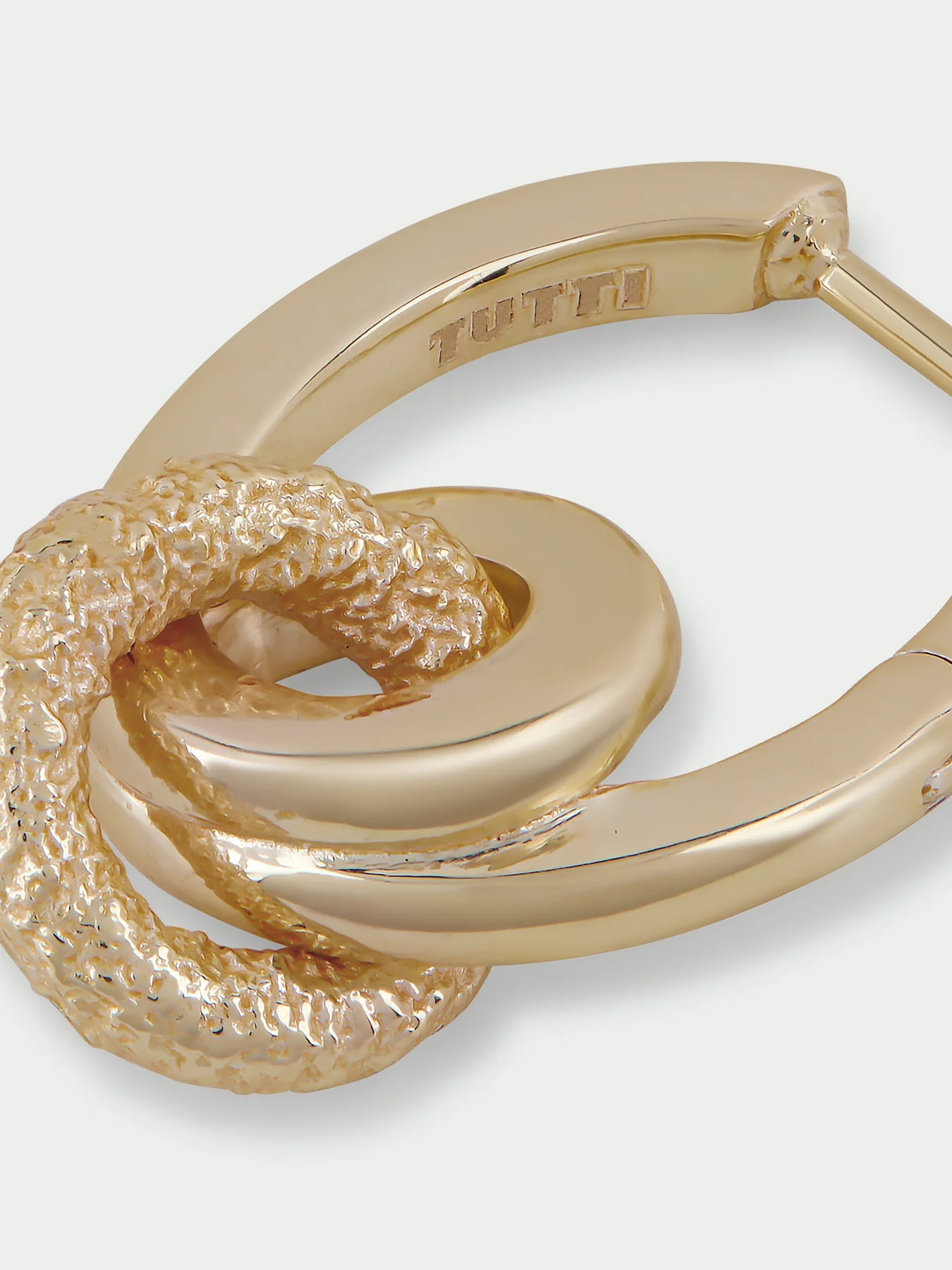 Connection Gold Plated Drop Earrings - Image 4