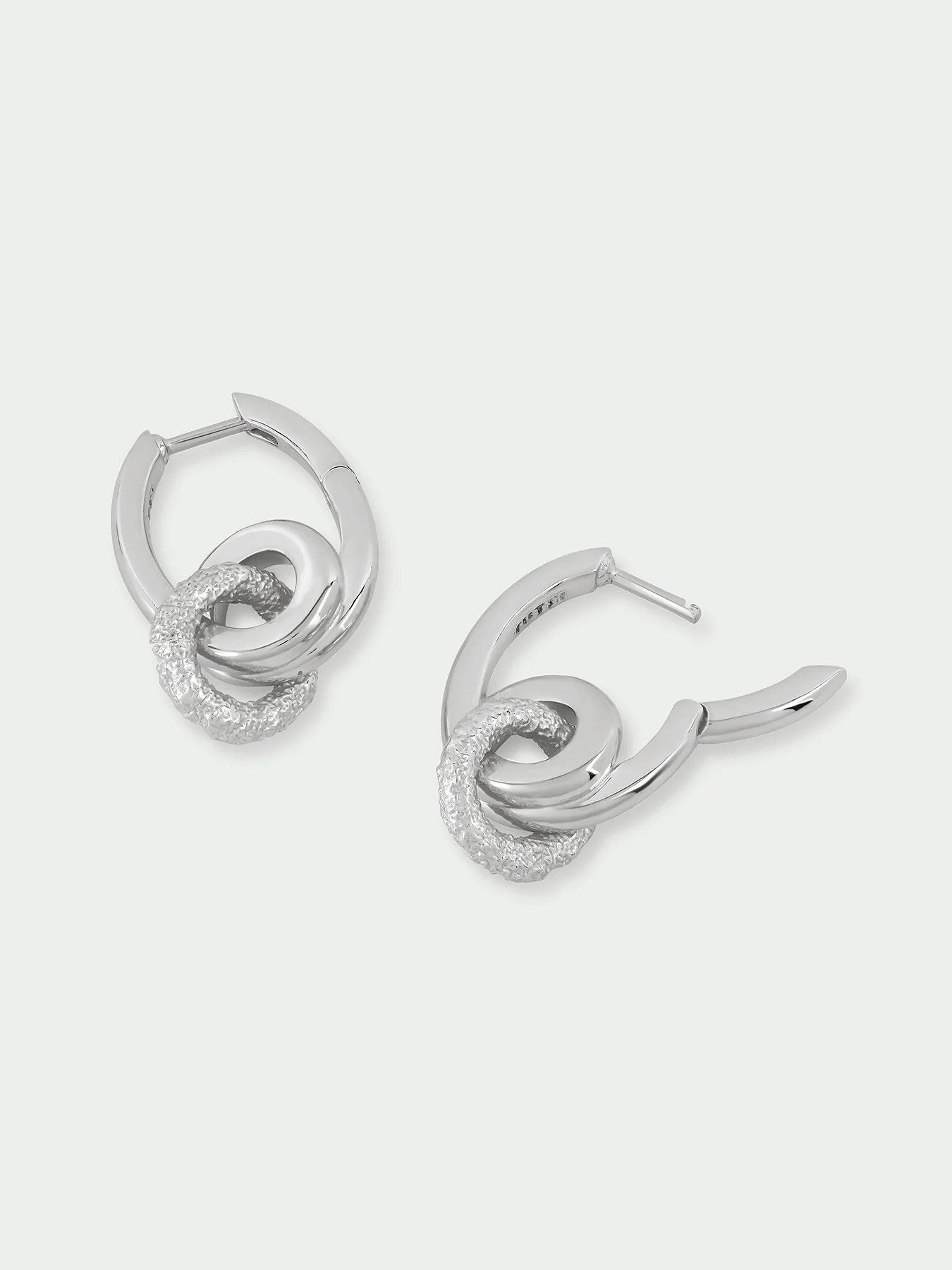 Connection Silver Plated Drop Earrings - Image 4
