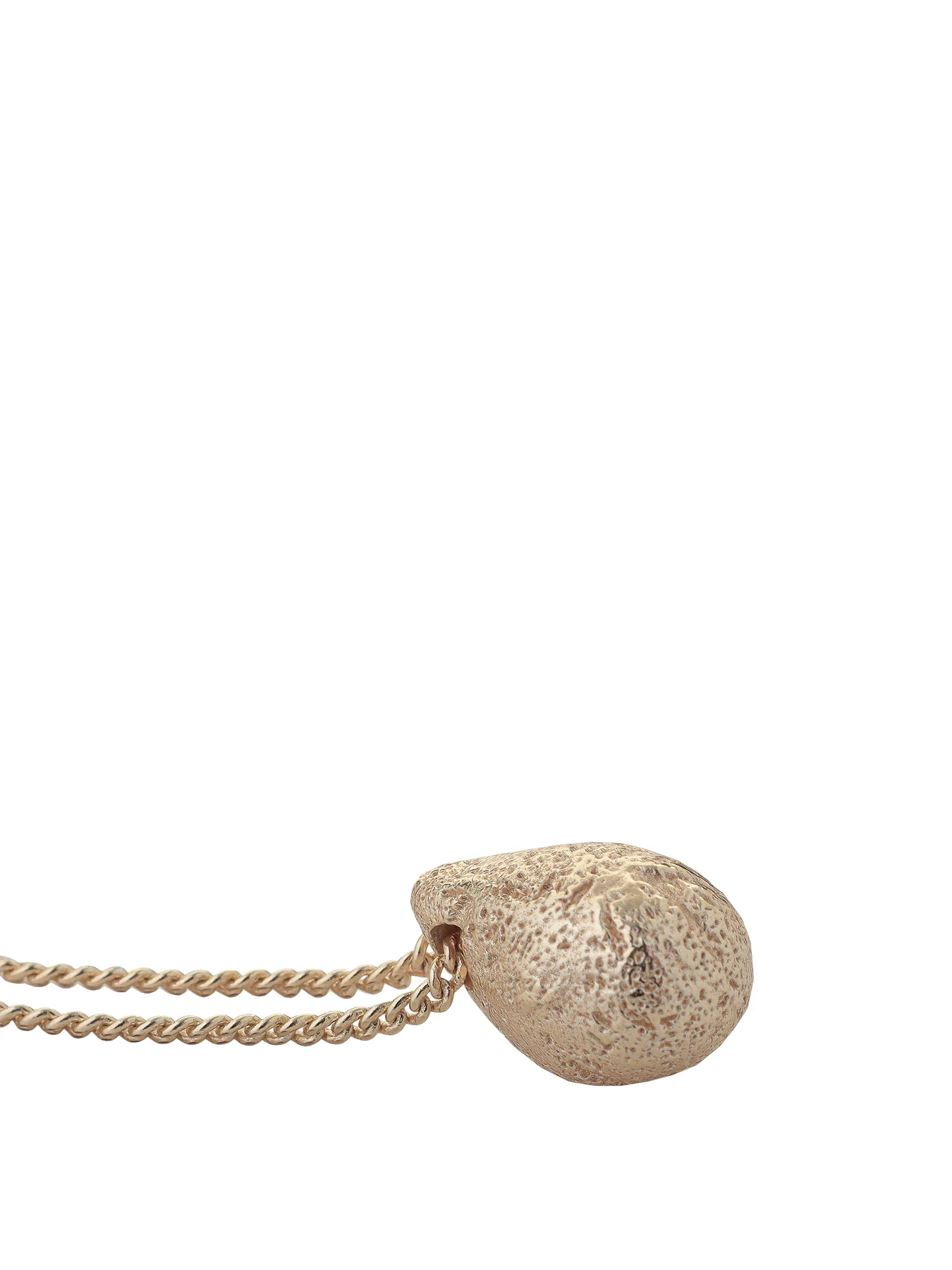 Dome Pendant Necklace Gold - Image 3