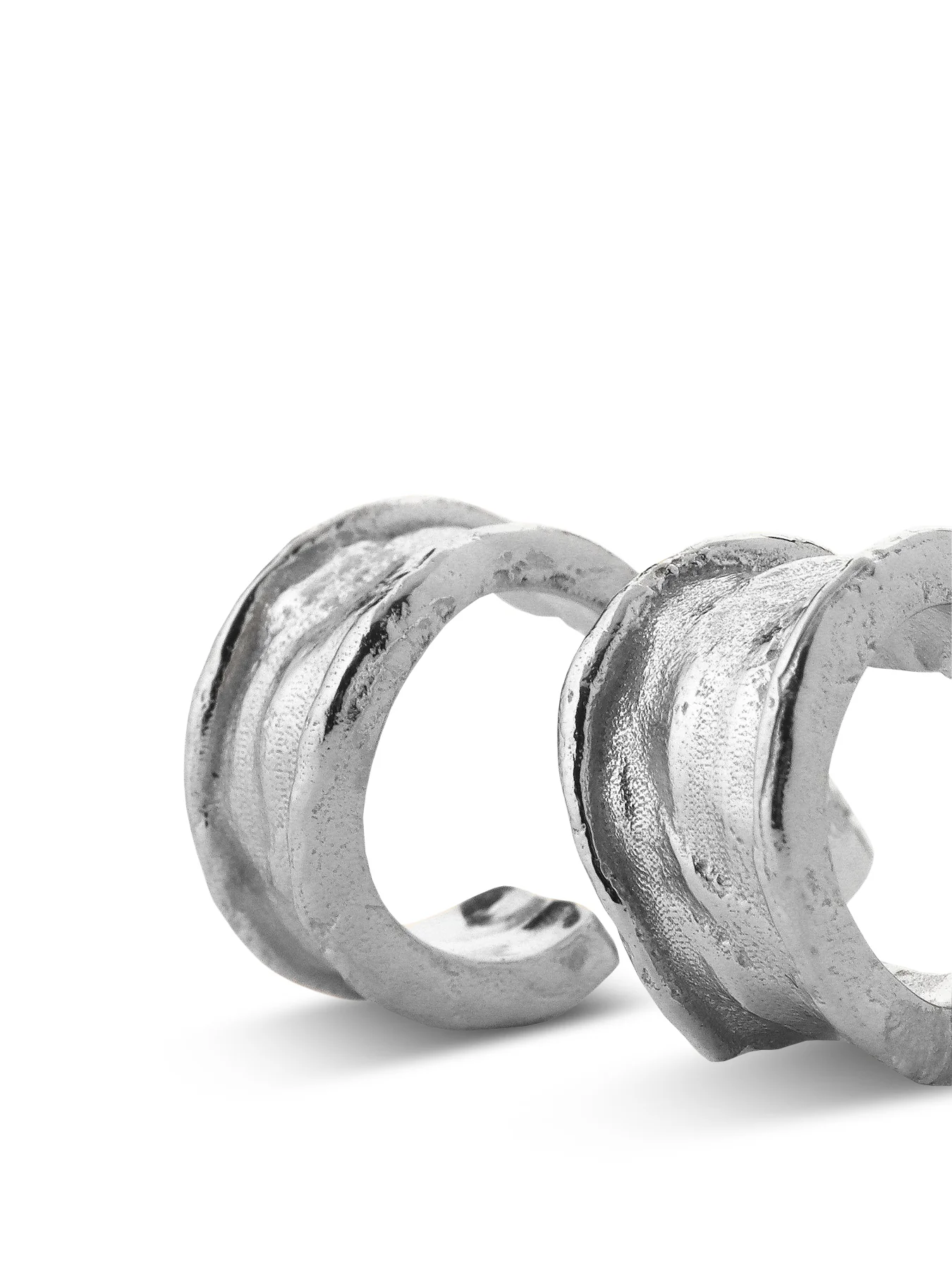 Driftline Earrings Silver - Image 4