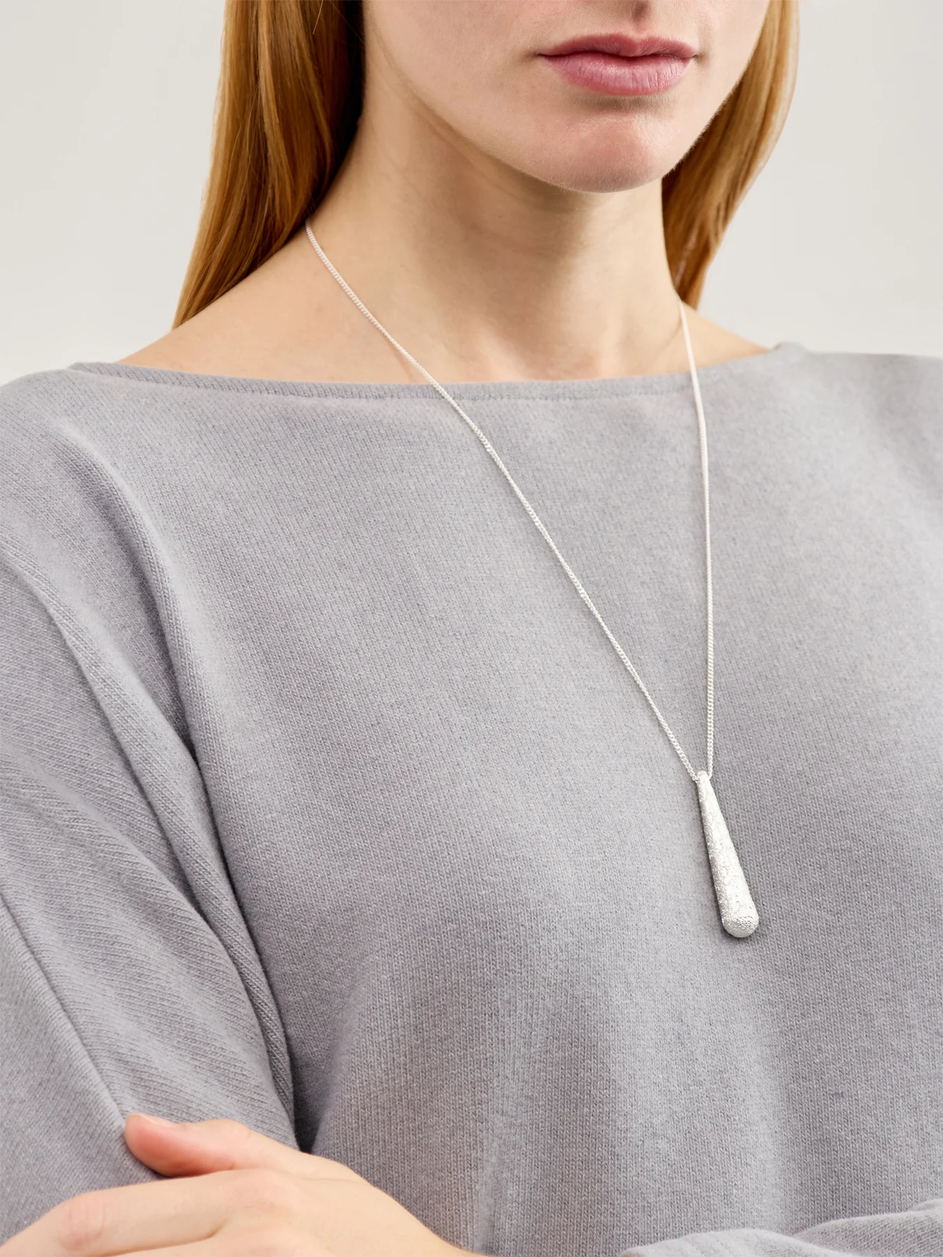 Grain Necklace Silver - Image 2