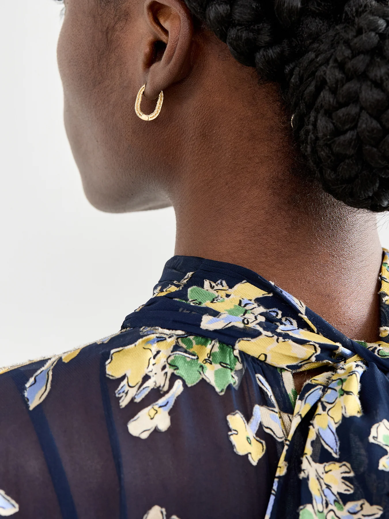 Join Gold Plated Hoop Earrings - Image 2