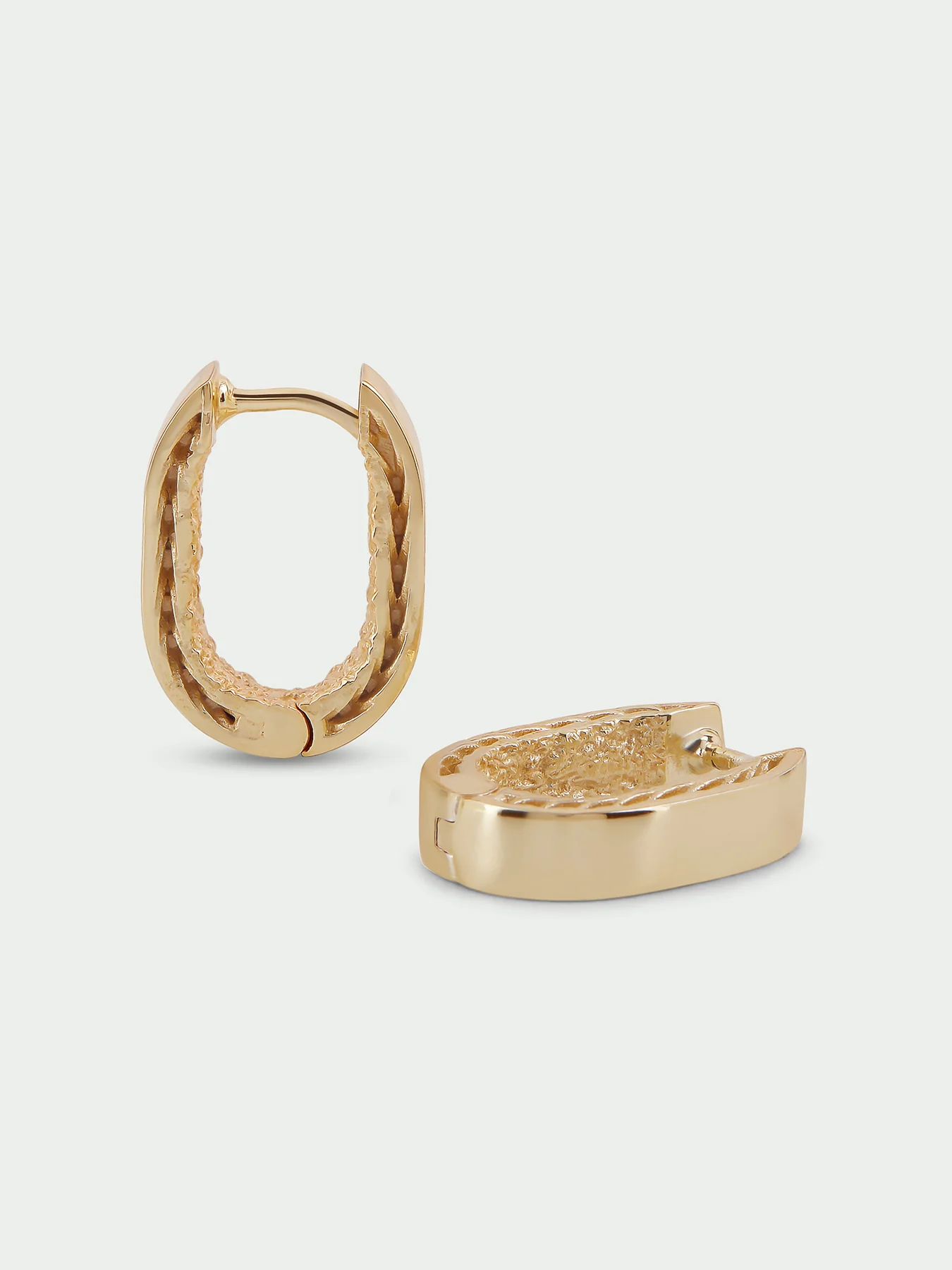 Join Gold Plated Hoop Earrings - Image 4