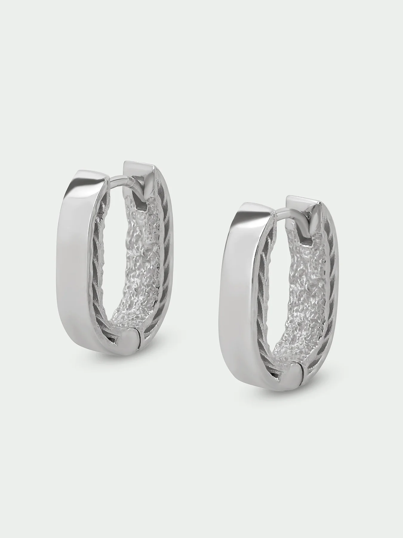 Join Sterling Silver Plated Hoop Earrings - Image 3