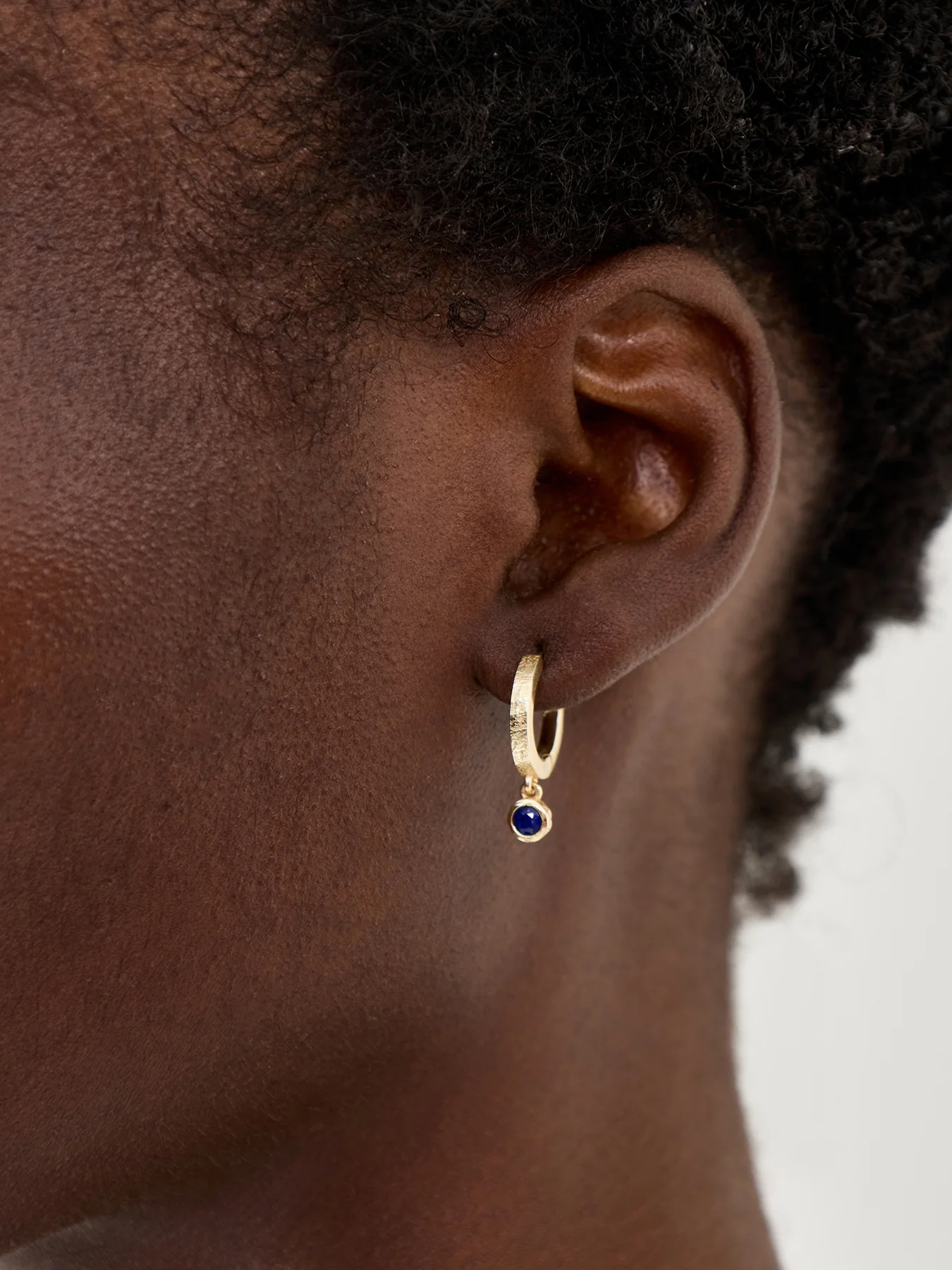 Lapis Hoop Earrings - Image 2
