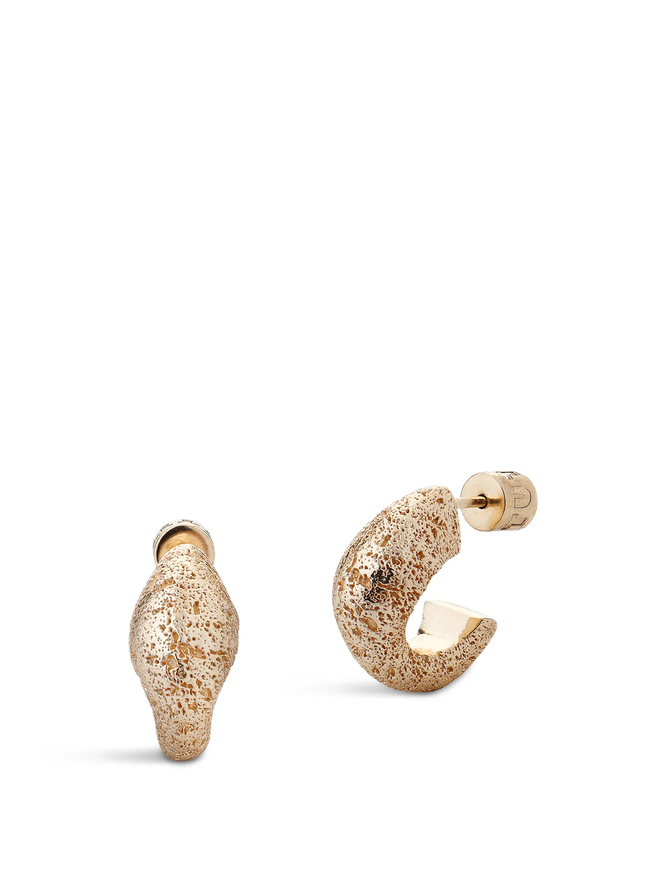 River Hoop Earrings Gold - Image 3