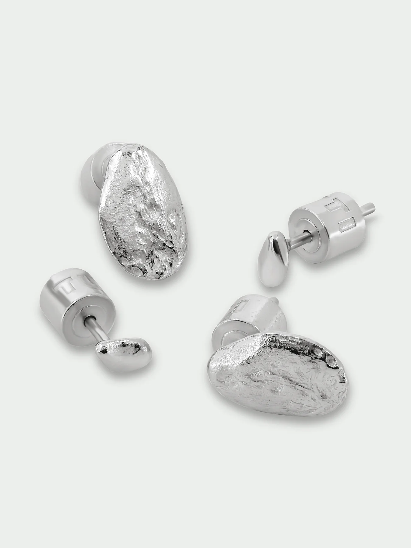 Stone Silver Plated Earring Set - Image 3